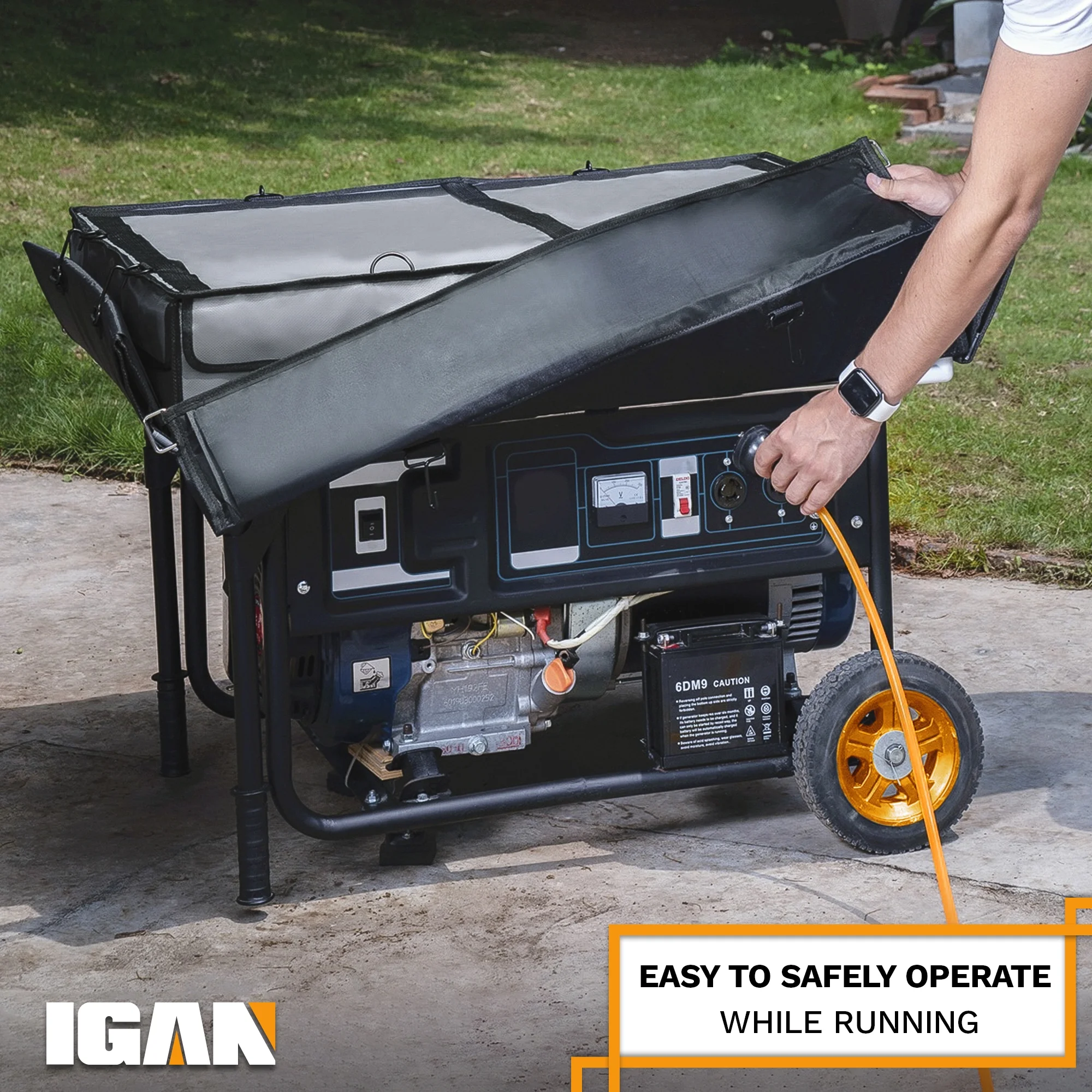 IGAN Generator Tent Waterproof Portable Cover for 3500�C12000 Watt 9,2 lb. Black - Image 16