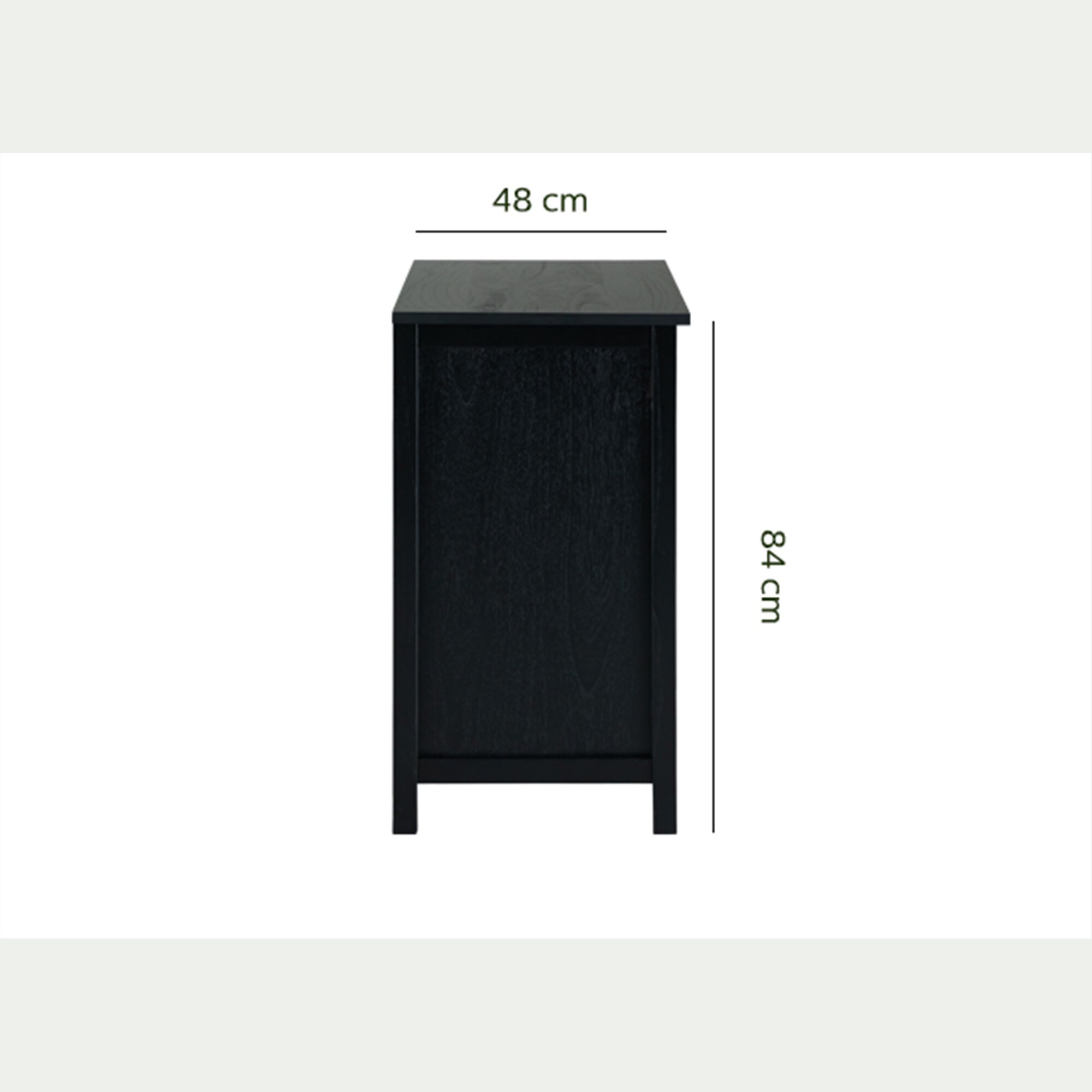 VALLAURIS - Meuble sous-vasque simple et 1 porte en bois de cèdre - L80cm