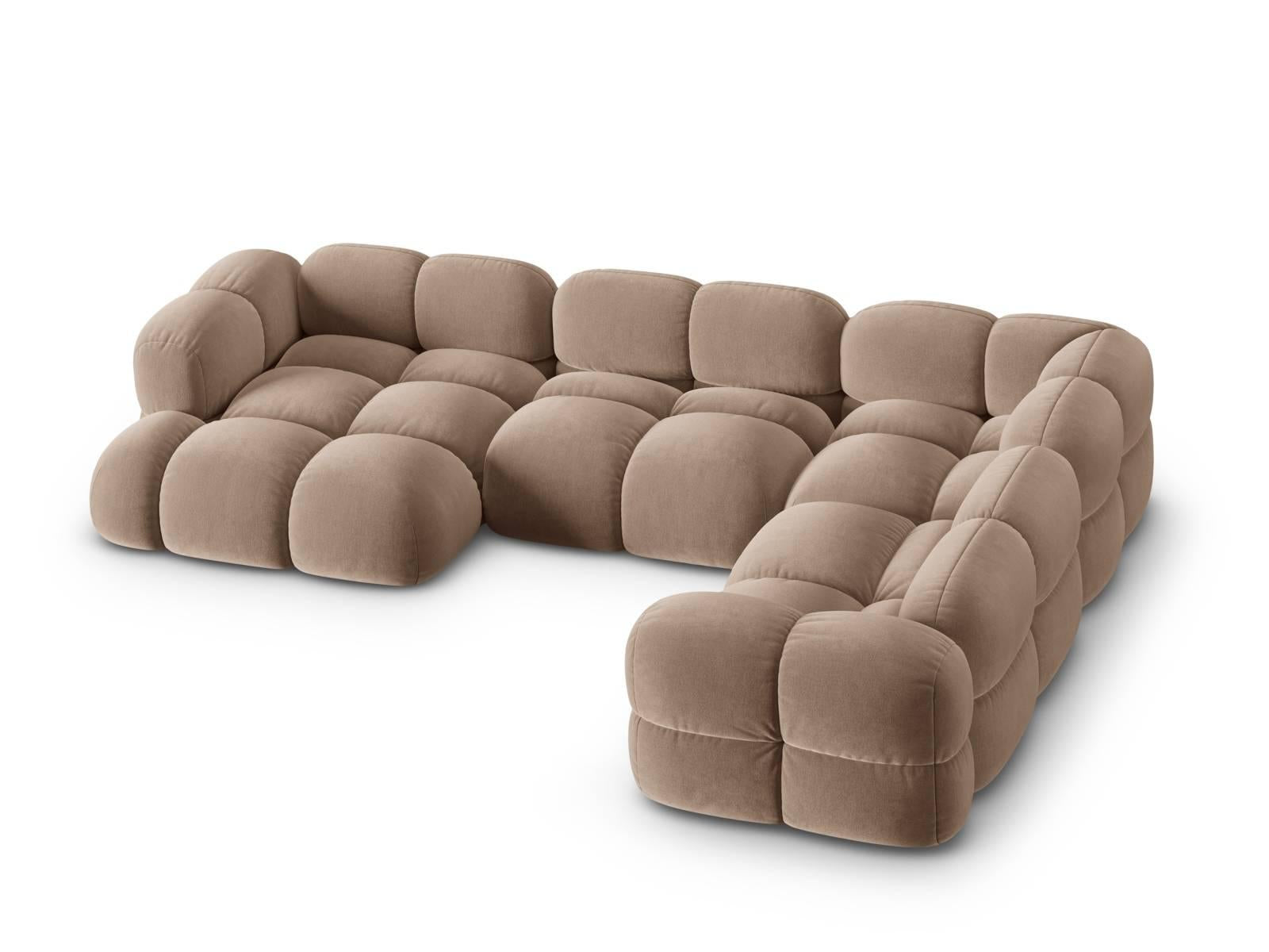 Cosmopolitan Design Loretto 3,5-zits Hoekbank Rechts - Velvet - Donker