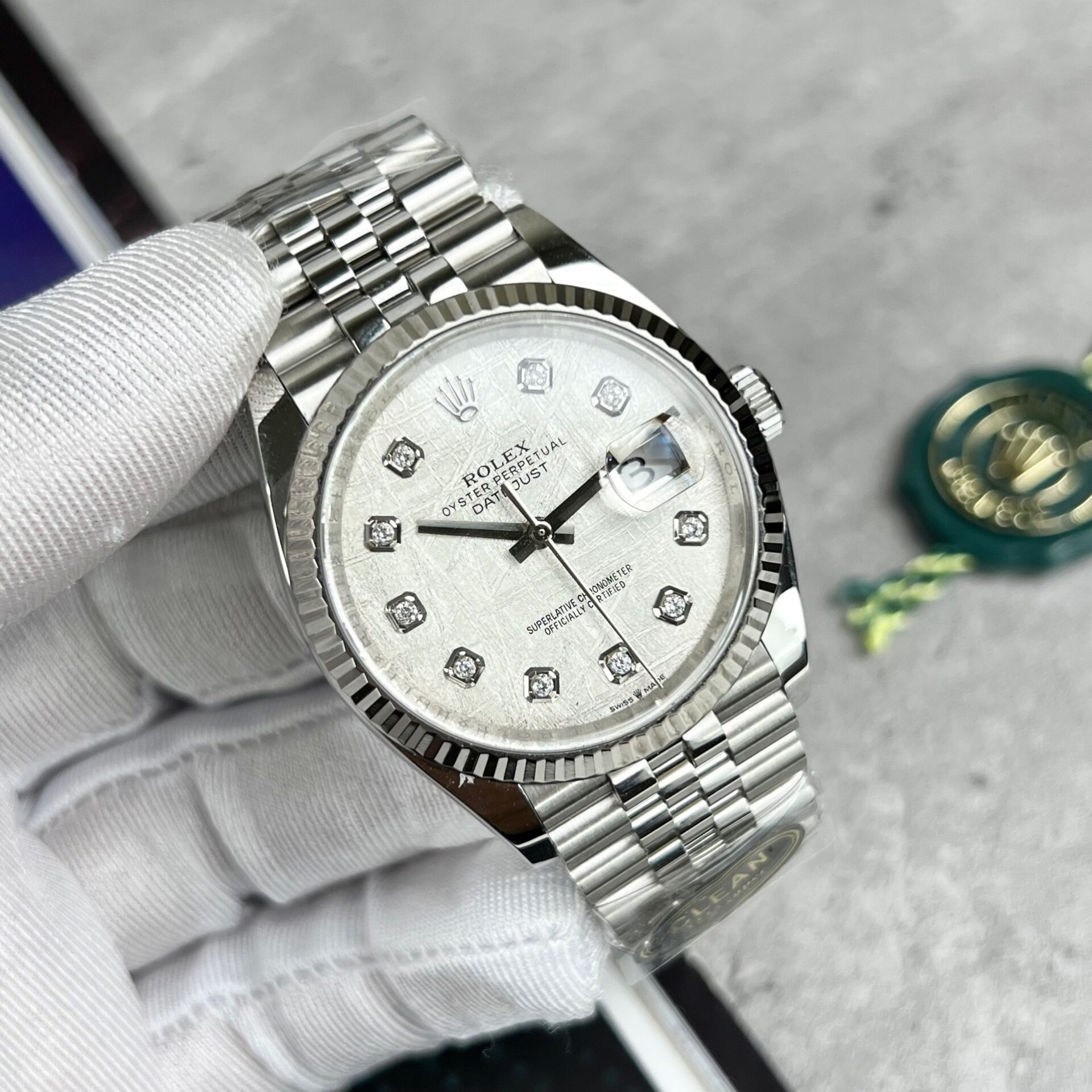 Rolex DateJust Replica 11 Watch Meteorite Dial Clean Factory 41mm - Elite Watch Atelier