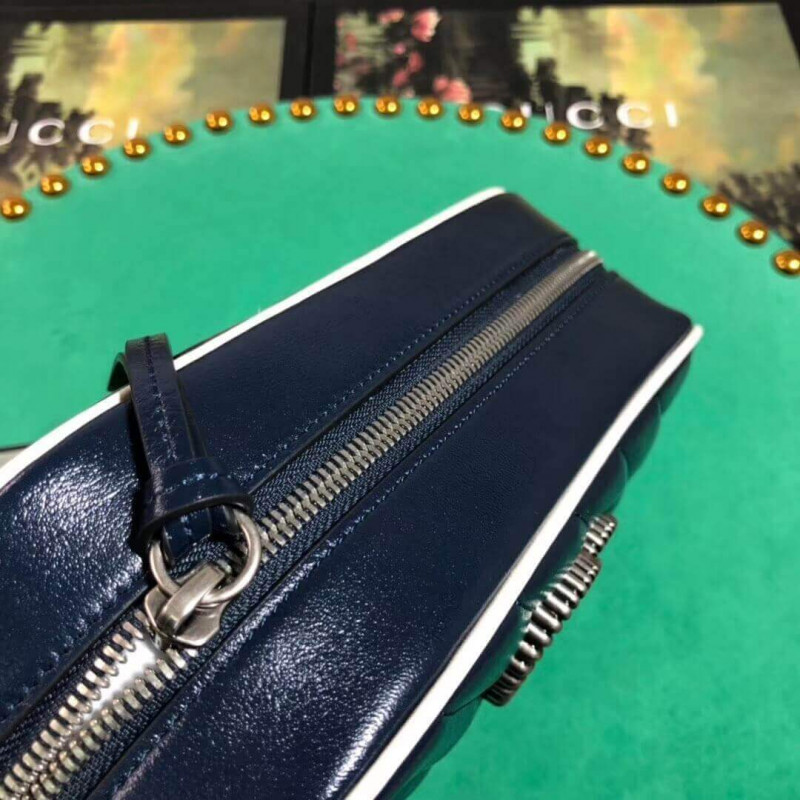 Replica Gucci Gg Marmont Small Shoulder Bag 447632 Blue1:1High-quality replica