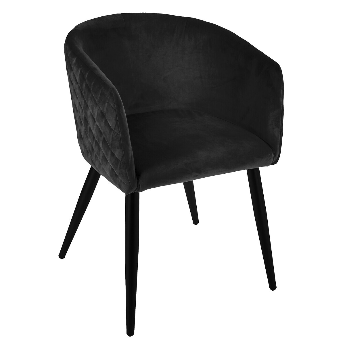 Armchair "Marlo" Velvet, Black
