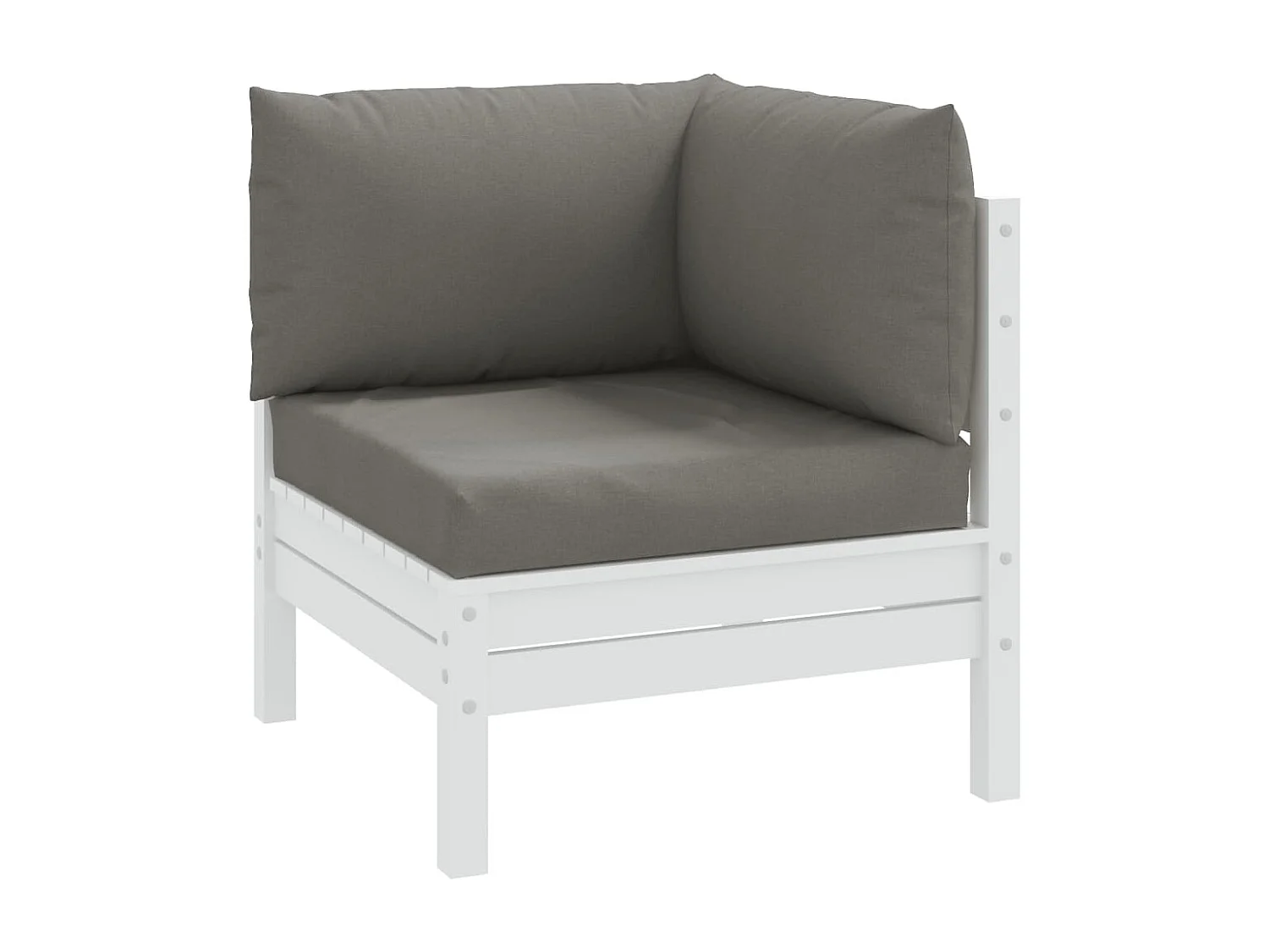 Coussins de palette lot de 3 gris foncé mélangé tissu
