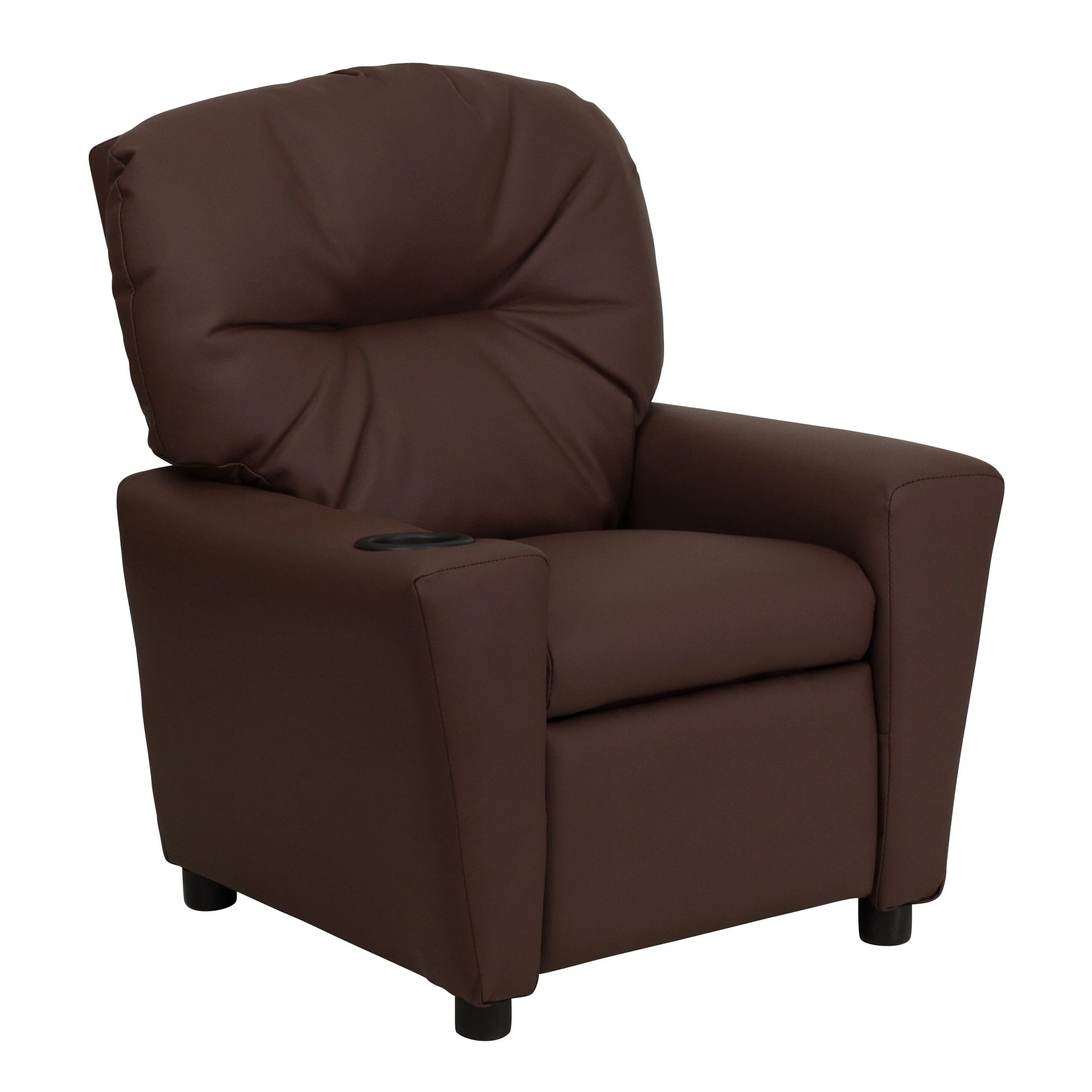 Lancaster Home Contemporary Kids Recliner with Cup Holder Brown Microfiber - Image 10