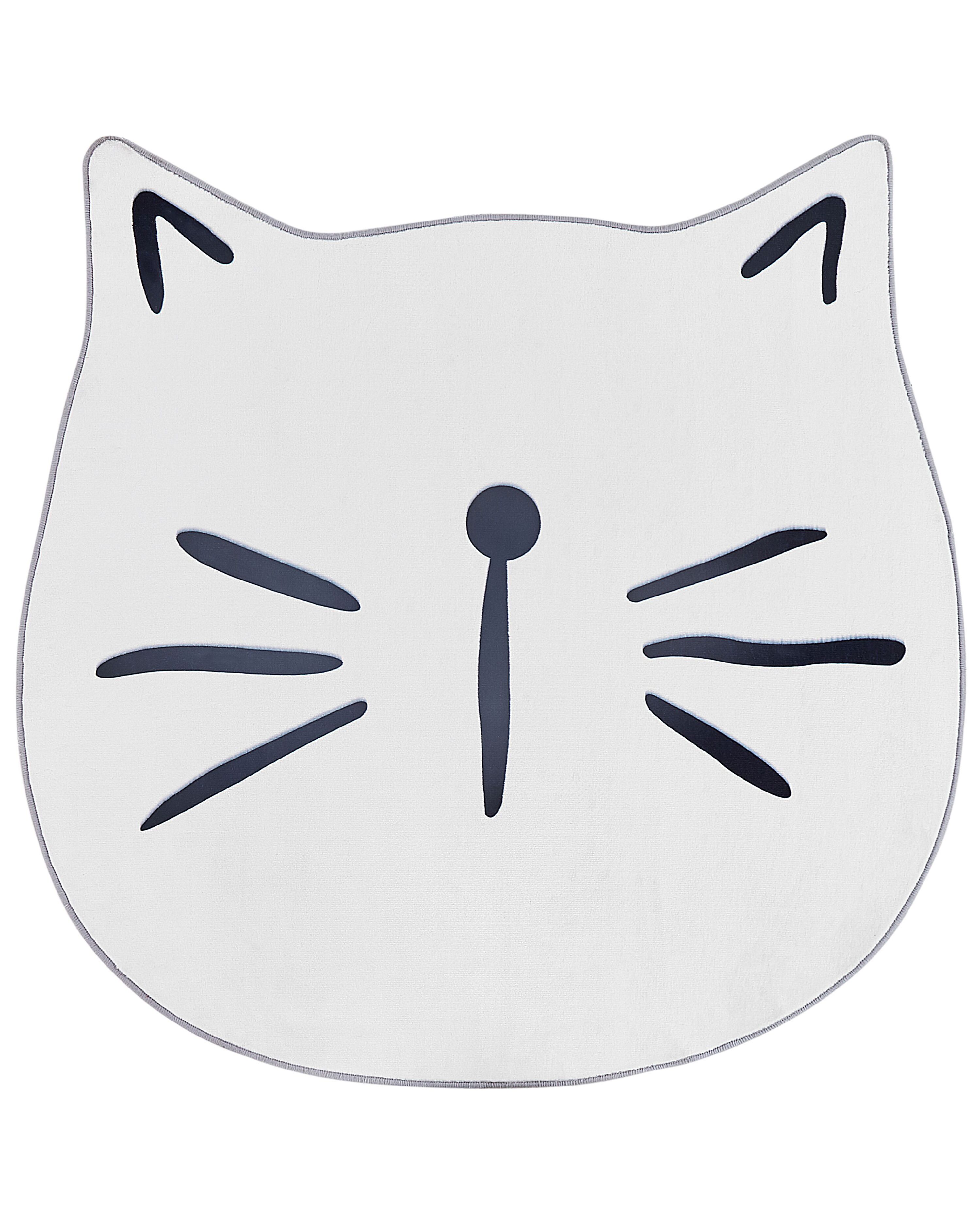 Kids Rug KITTY White ø 100 cm