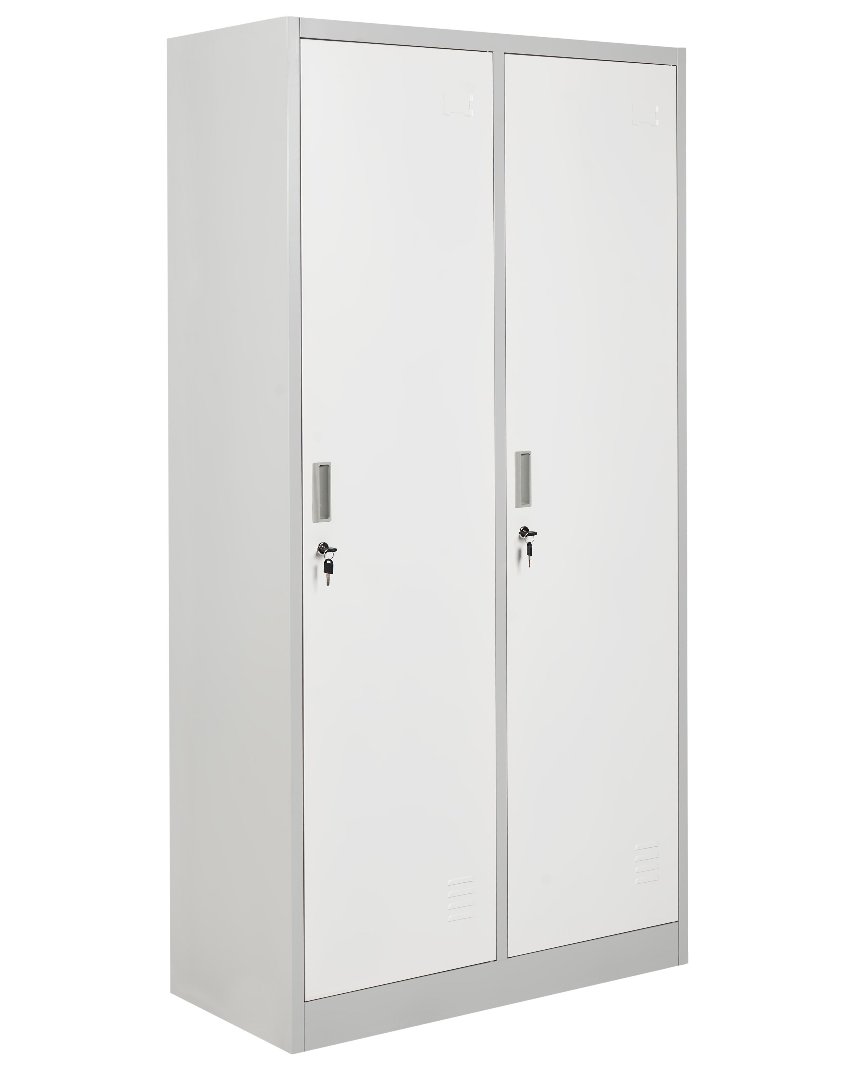 Double Door Storage Locker ATHLETE Metal Grey/ White