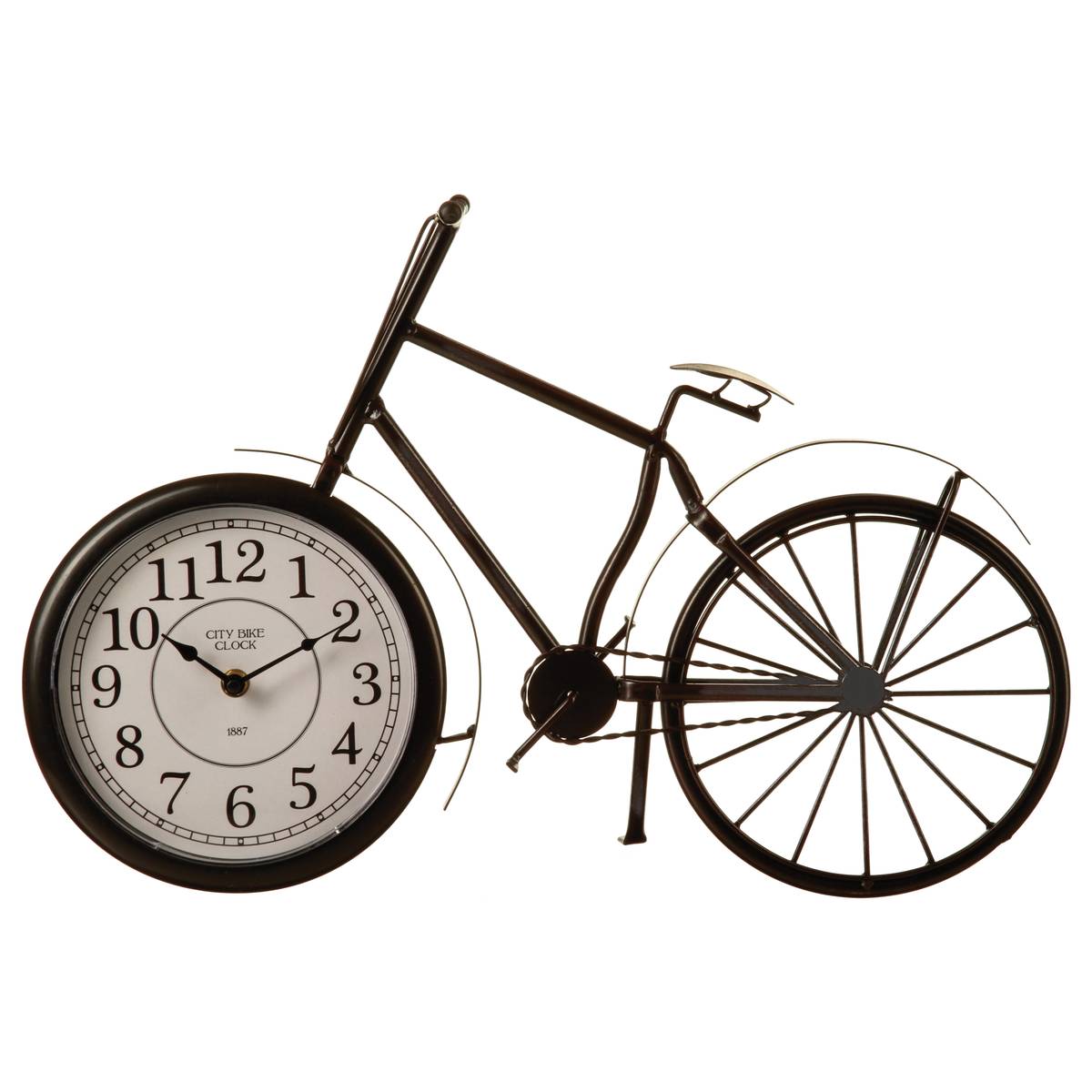 Bicycle clock "Dimitri" Black, 52x32 cm