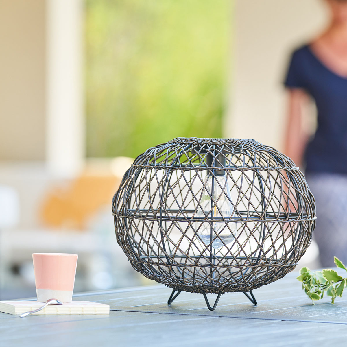 Solar lamp "Ball" Black, D.31 cm