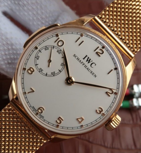 Replica IWC YLF Portuguese IW5242 RG Mesh Bracelet A52010 - Elite Watch Atelier