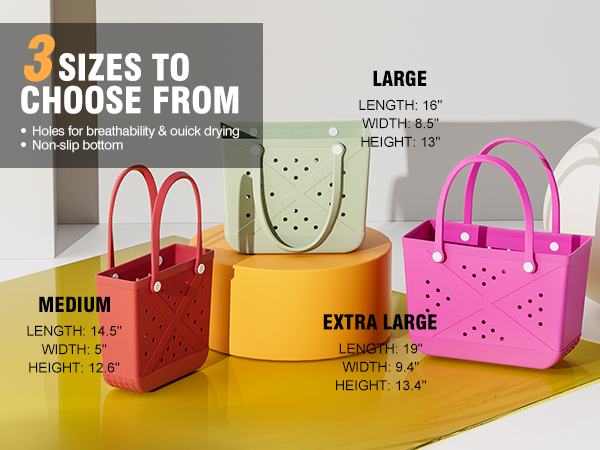 New Design Durable EVA Pool Tote Bag with Handles Reusable Waterproof Beach Basket for Swimming Essentials