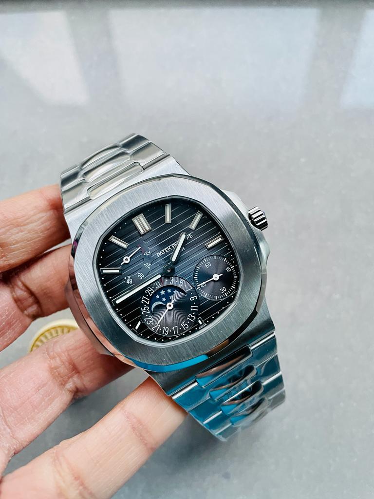 Replica PATEK PHILIPPE Nautilus 5712 SS PPF 1:1 Best Edition Blue Dial on SS Bracelet A240 V2 - Top club