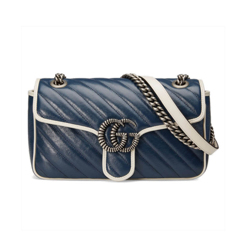 Replica Gucci Gg Marmont Small Shoulder Bag 443497 Blue1:1High-quality replica
