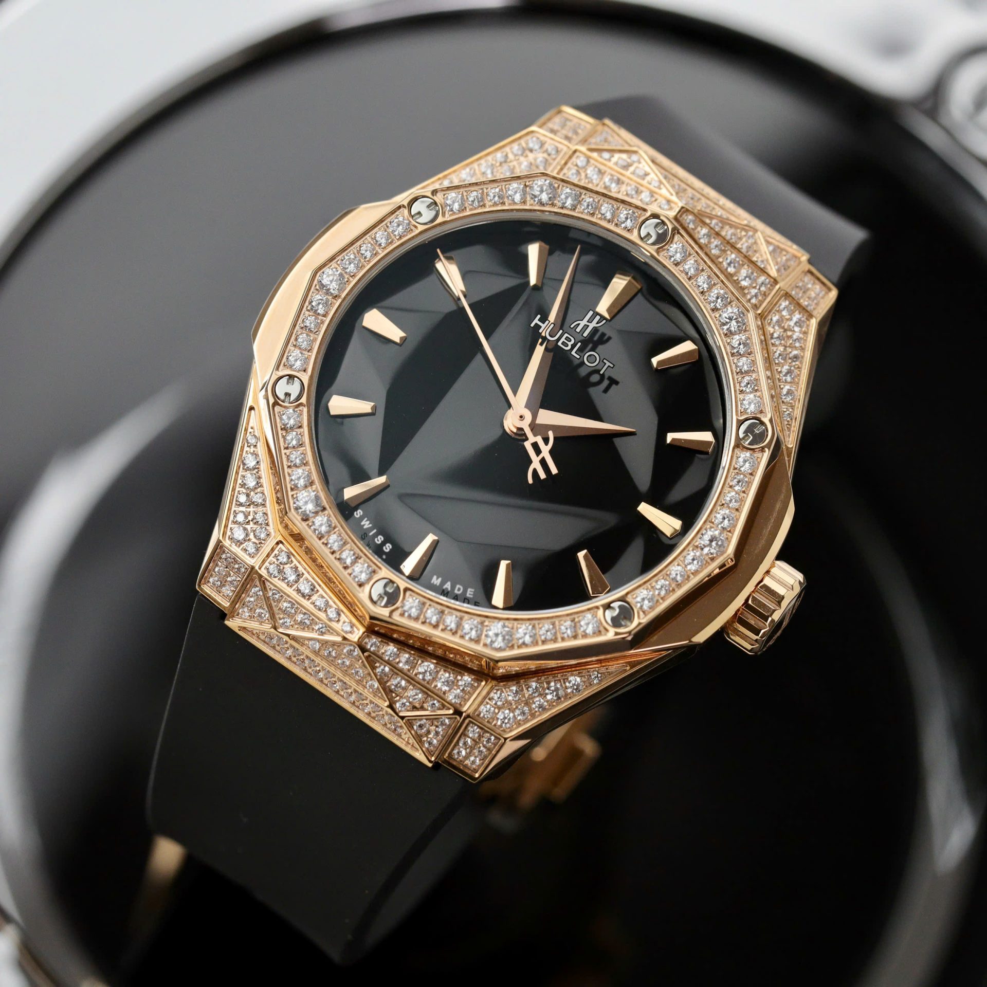 Hublot Orlinski King Gold Replica Watch Full Moissanite Diamond 40mm - Top club