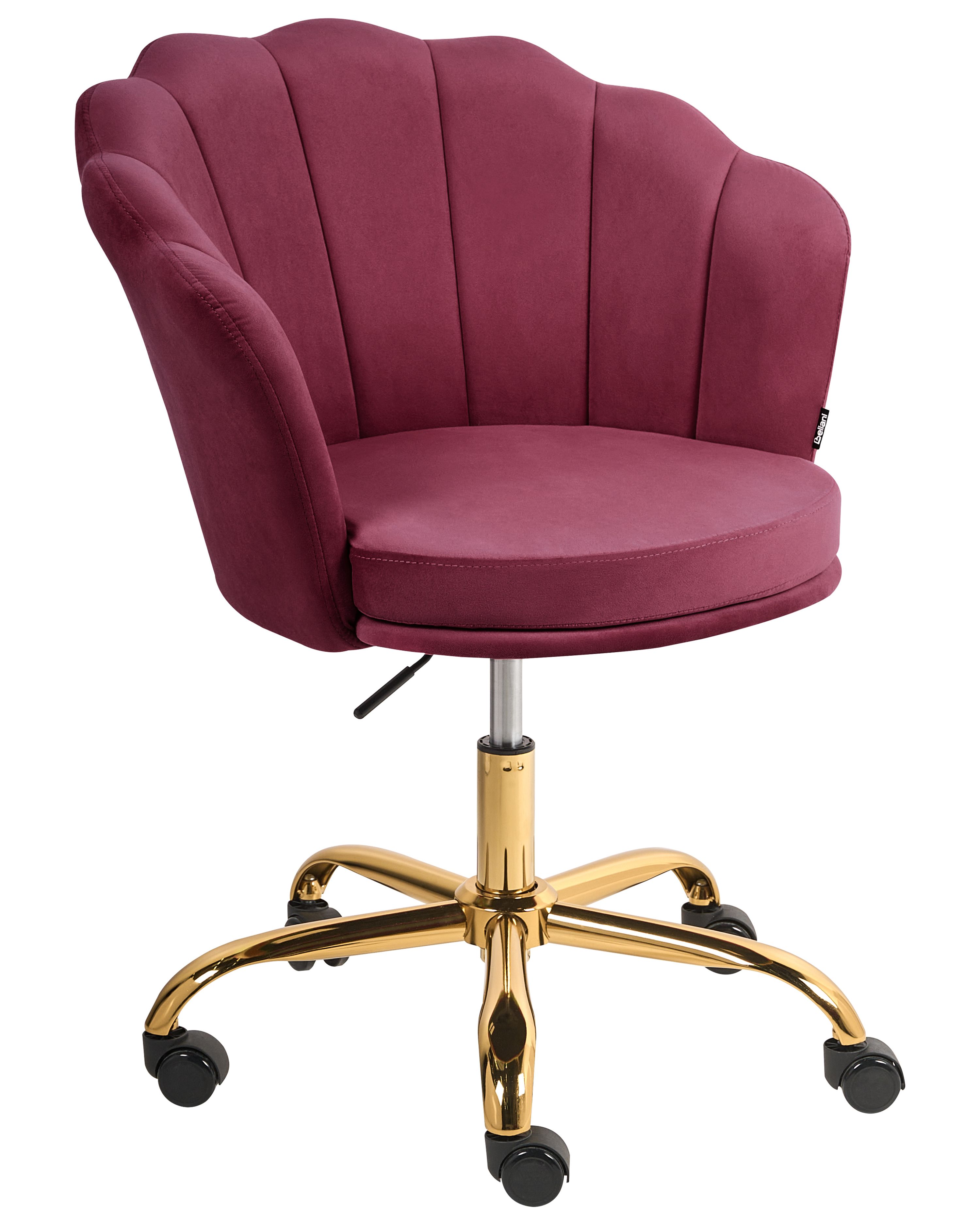 Desk Chair MONTICELLO Velvet Burgundy