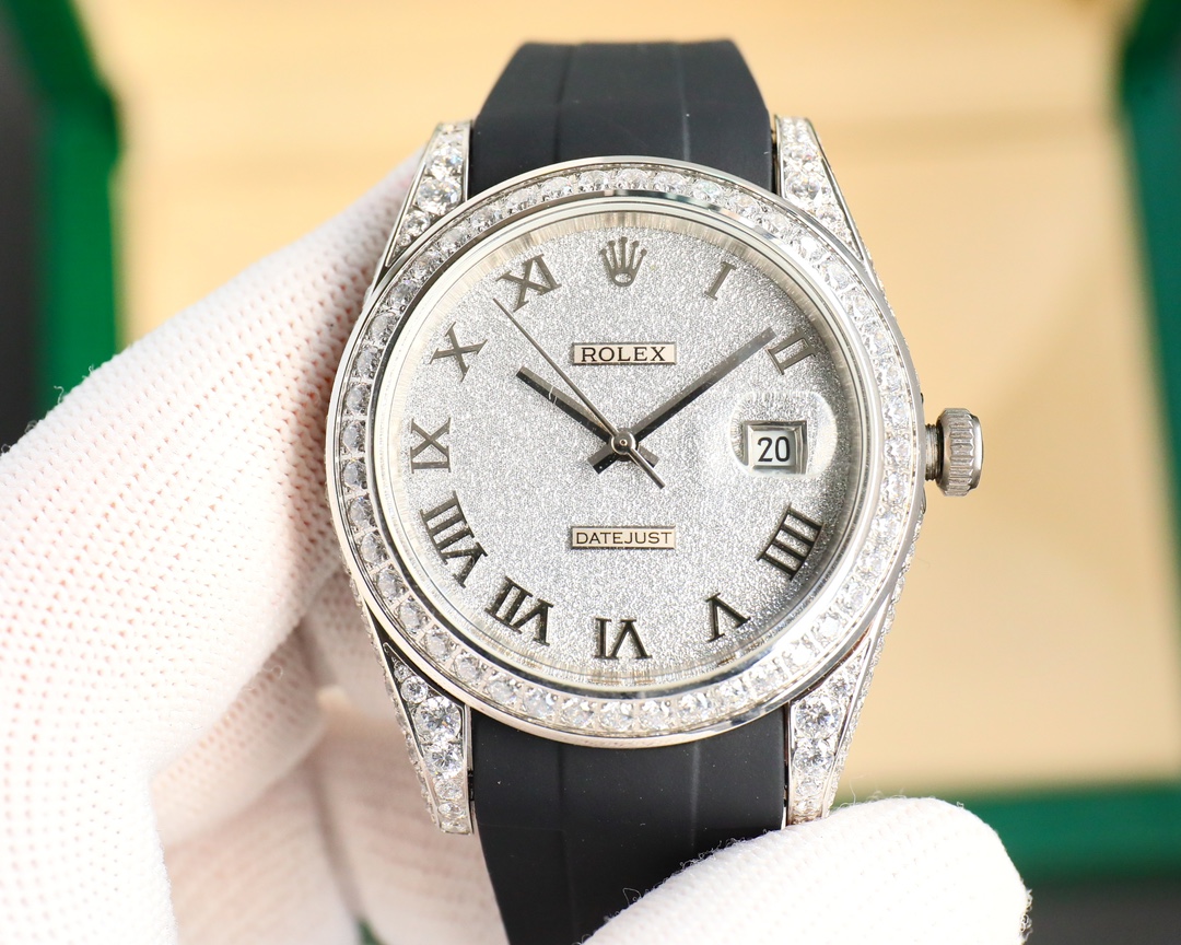 Rolex Logbook Full Luxury Style - Brilliant Roman Dial - 18k Nano-Technology 41MM - White(1:1 replica) - Elite Watch Atelier