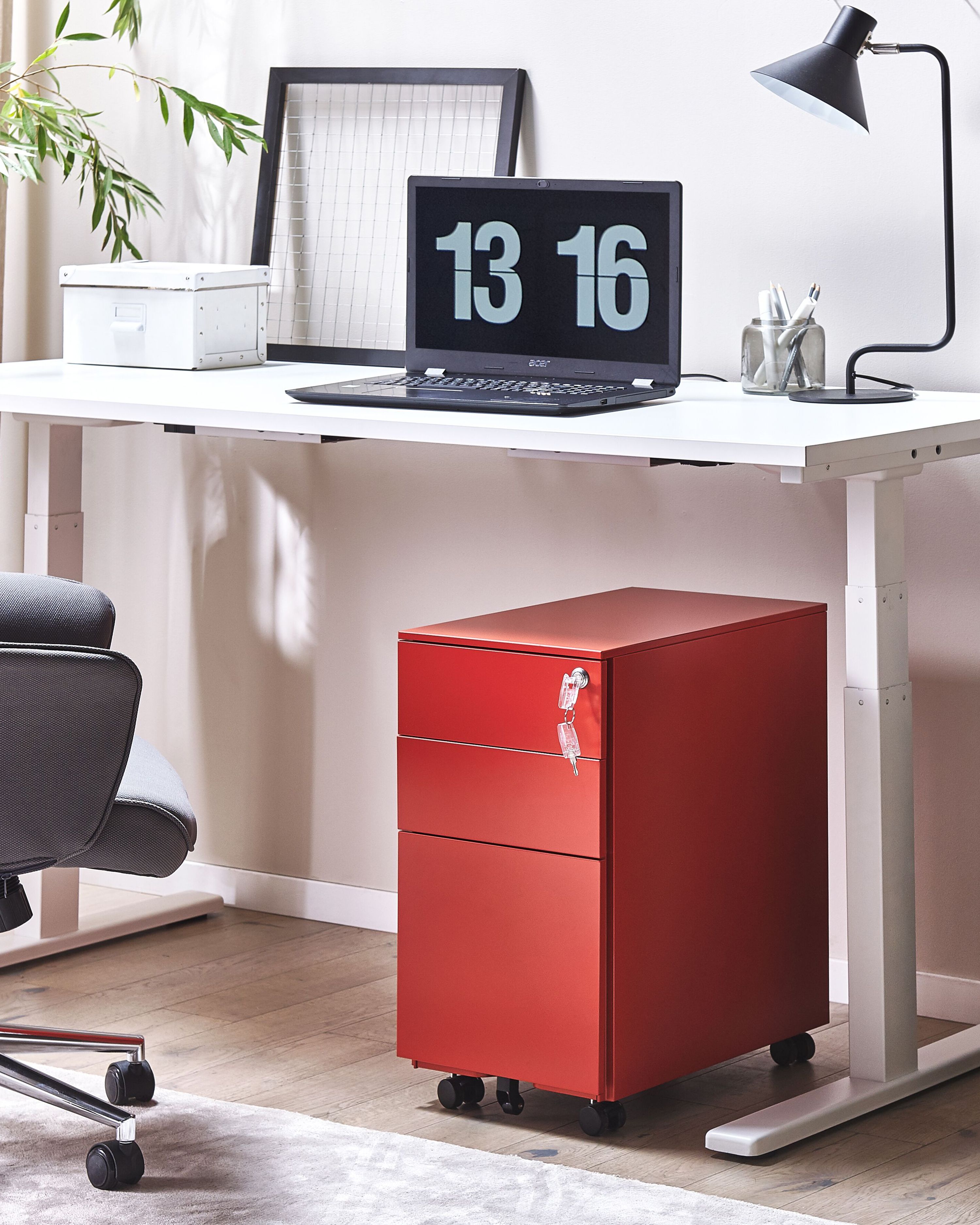 Storage Unit BOLSENA Metal Red