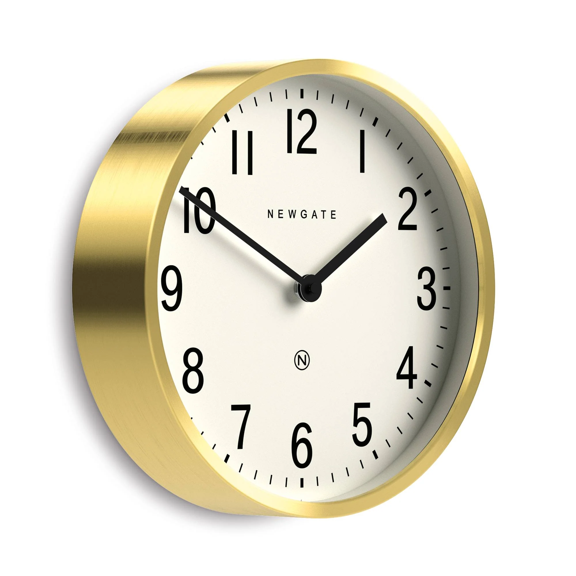 Newgate Master Edwards wall clock in brass