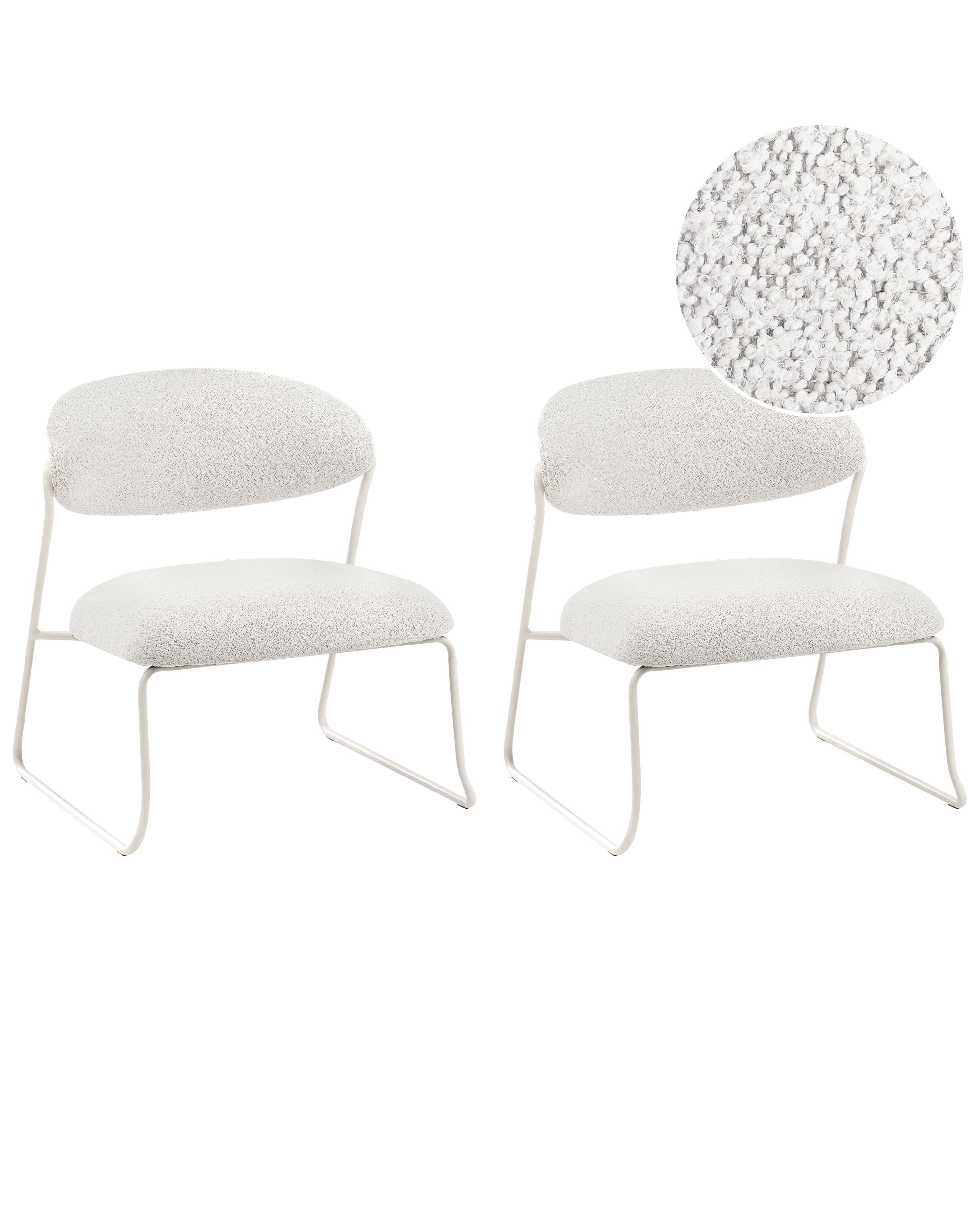 Set of 2 Armchairs KOLSVA Fabric Off-White