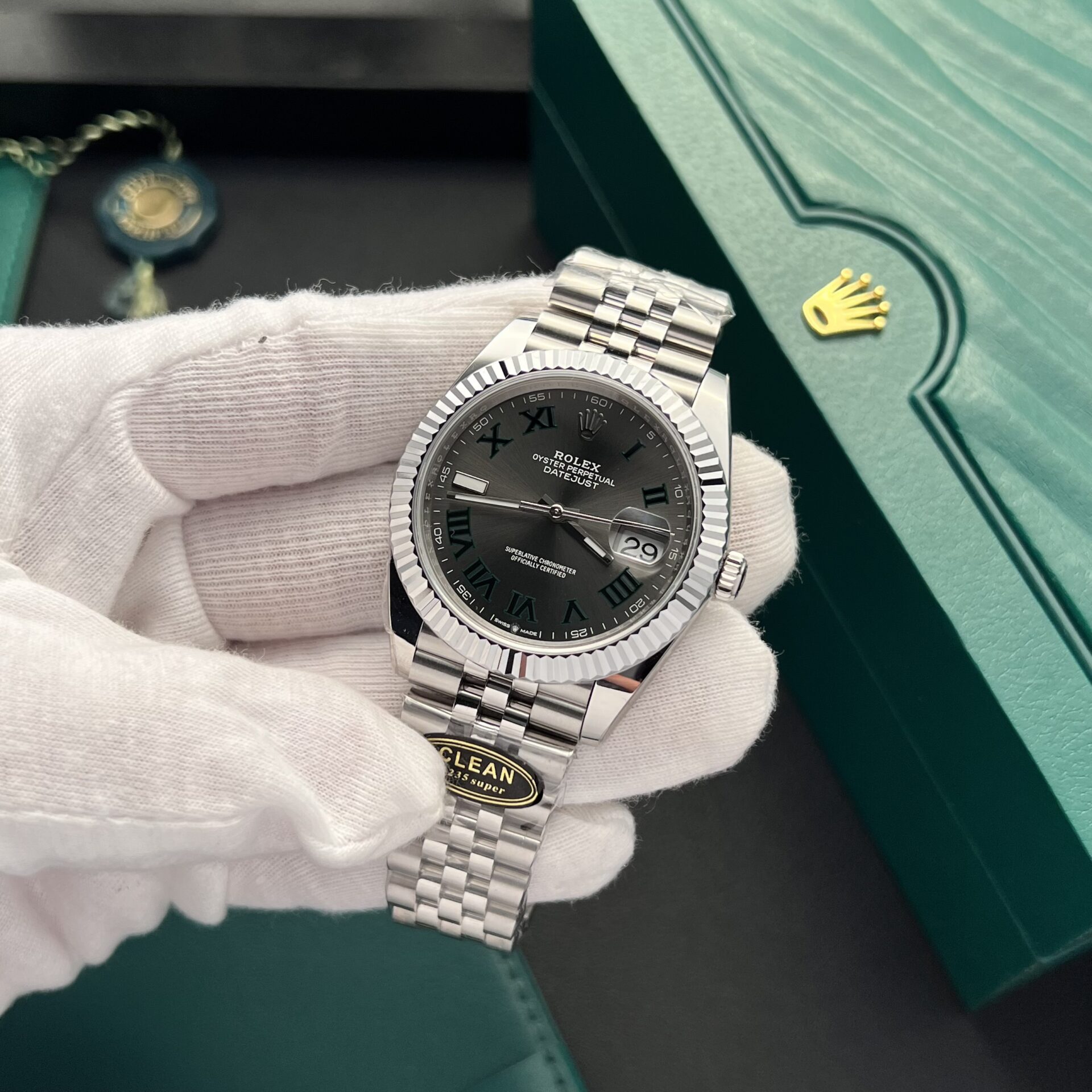 Rolex DateJust 126334 Replica Watches Dial Wimbledon Clean Factory 41mm - Top club