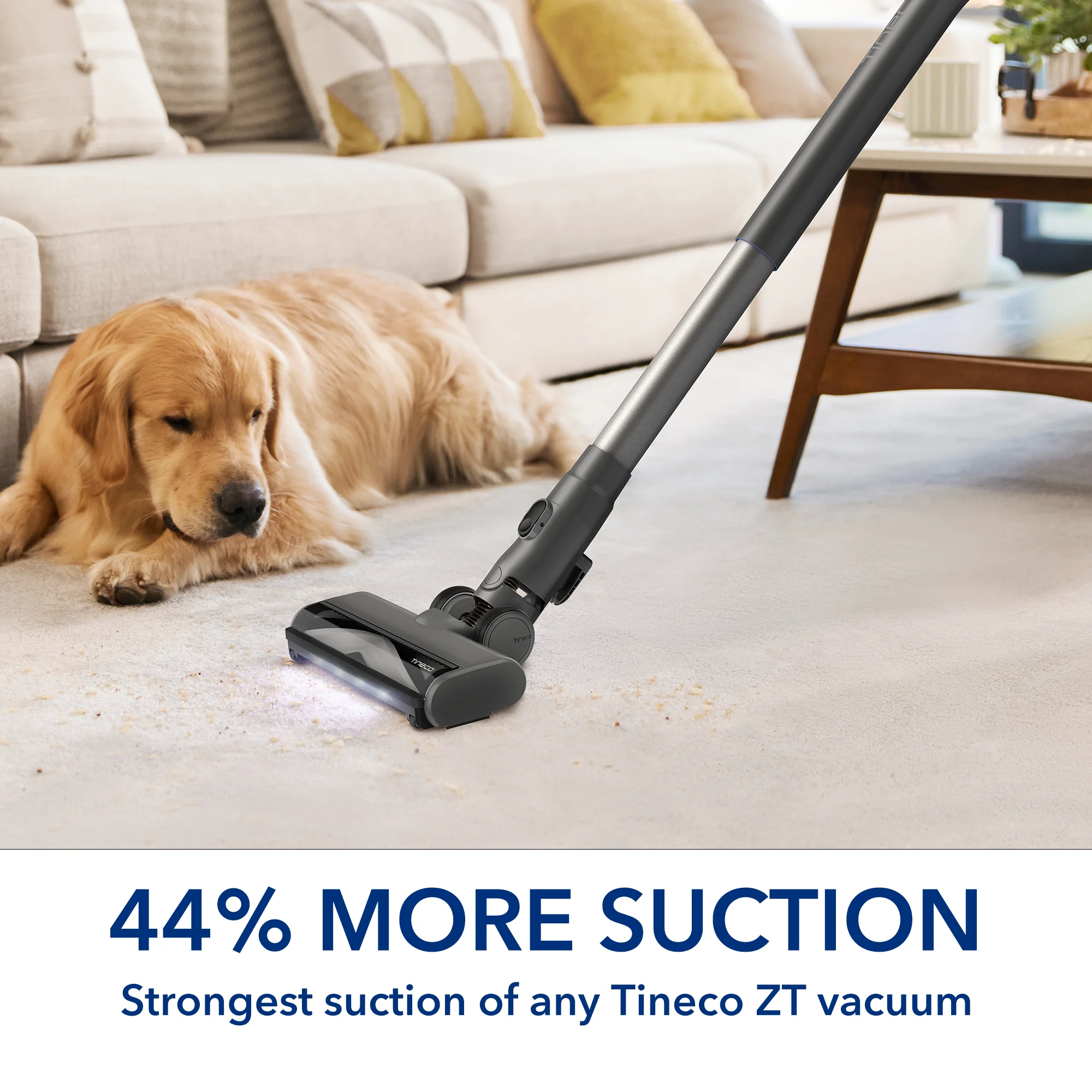 Tineco Pure One S11 ZT: Smart Cordless Stick Vacuum + ZeroTangle Technology for Hard Floors/Carpet (New), Lightweight, Powerful Suction, Pet Hair, HEPA Filter, Self-Cleaning Brushroll