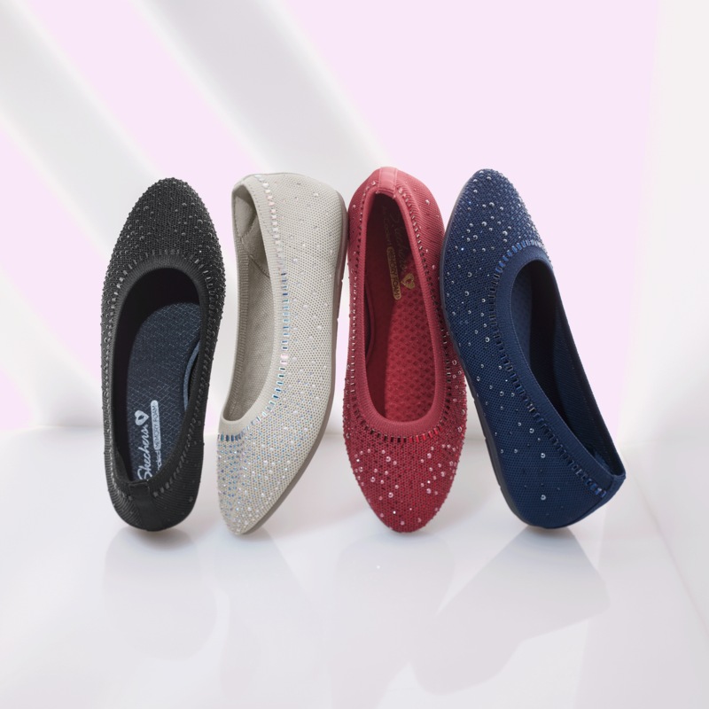 Skechers Stretch Fit® Cleo Mesmerizing Nights Beaded Slip-On - MIDNIGHT VELVET CATALOG