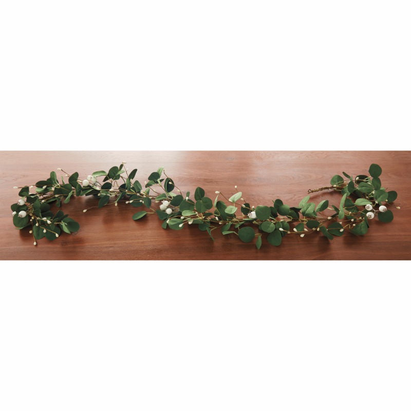 Everyday Green Garland with White Berries - MIDNIGHT VELVET CATALOG