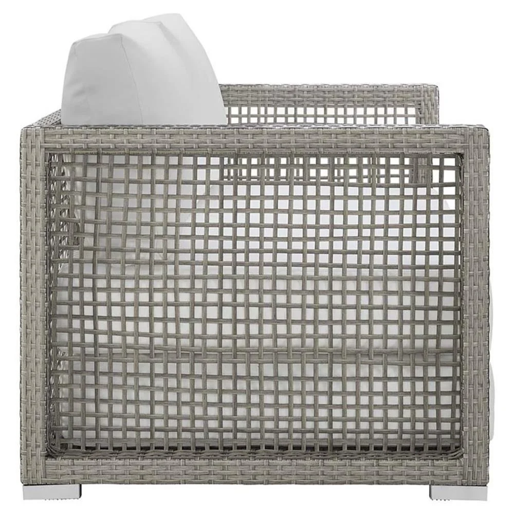 Afuera Living Wicker Patio Loveseat in Gray - Image 19