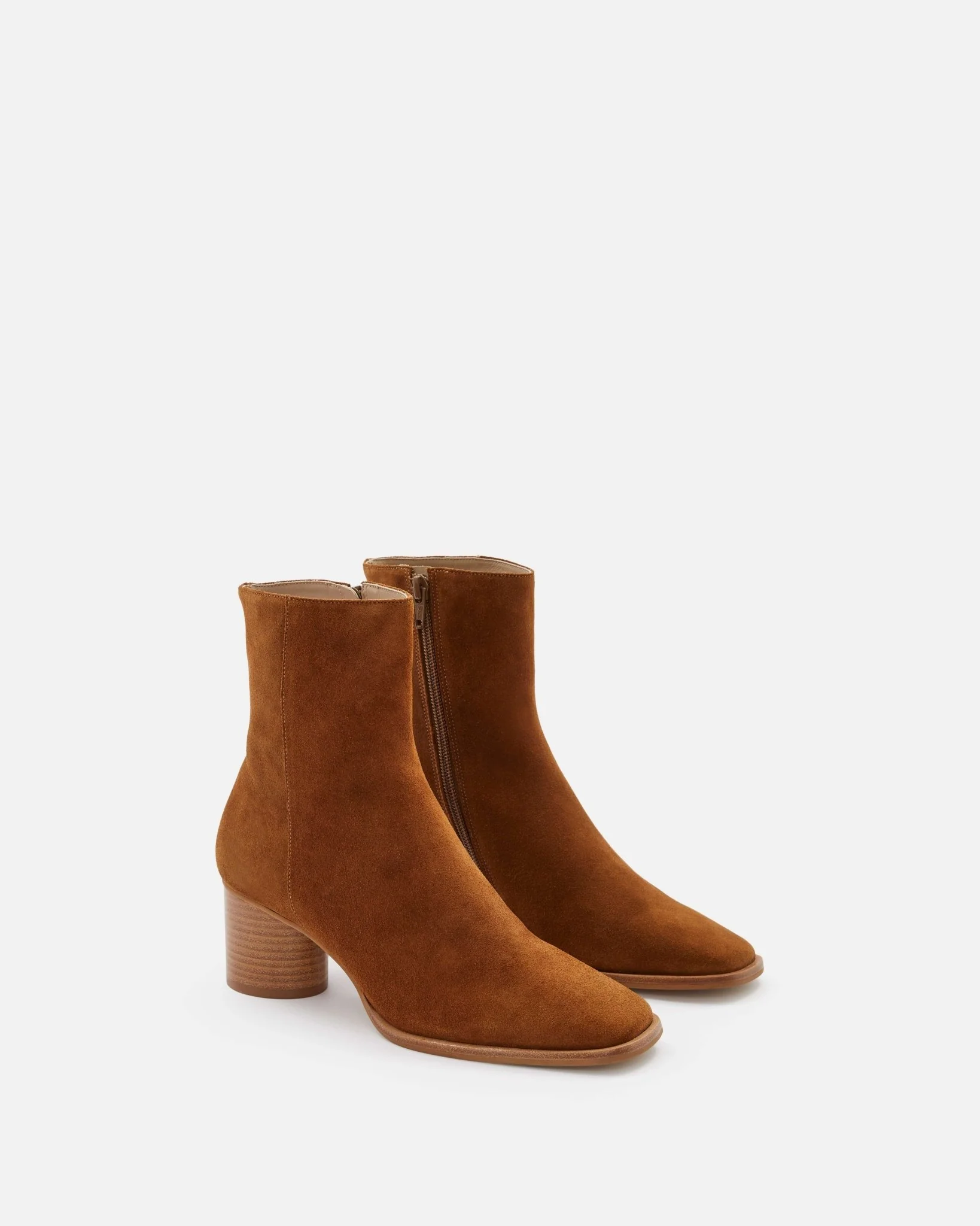 BOTTINES KELIANA/VEL COGNAC - Bottines en cuir velours