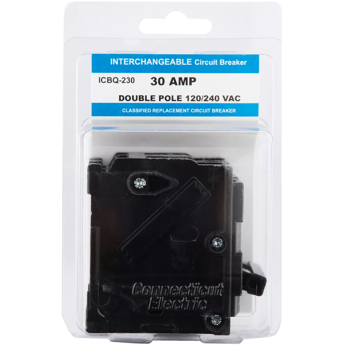 Connecticut Electric 30A Double-Pole Standard Trip Interchangeable Packaged Circuit Breaker