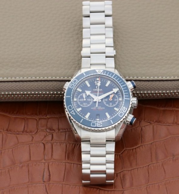 Replica Omega OMF Planet Ocean Master Chronometer Blue LiquidMetal SS Bracelet A9900 - Top club