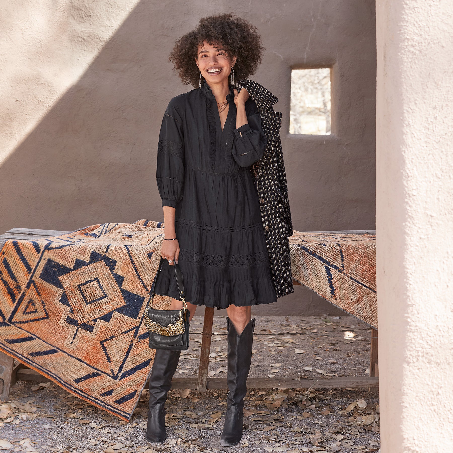 Bromlee Ruffle Dress, Petite - Sundance Clothing