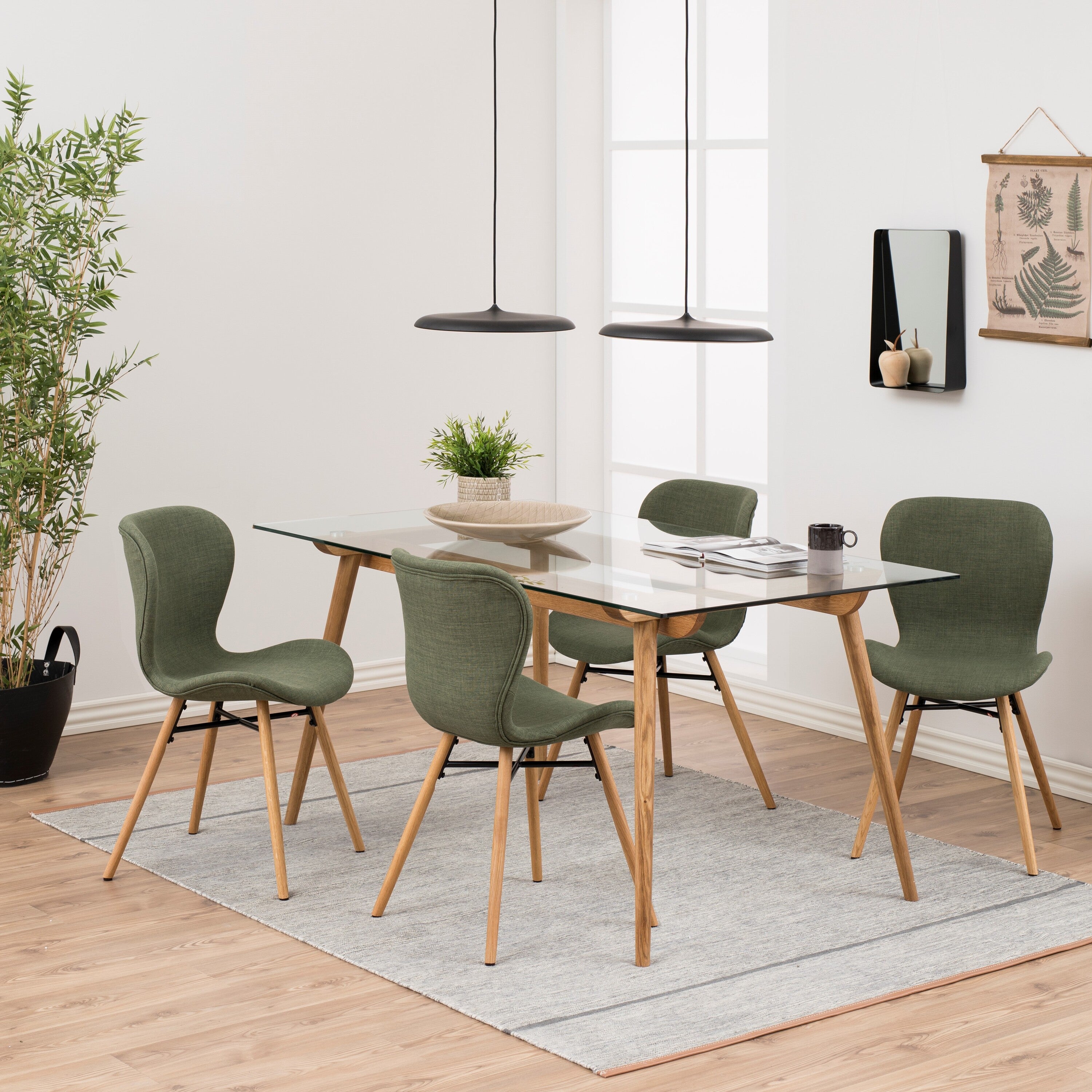 Blokker basic Tough Eetkamerstoel - Textiel - Groen