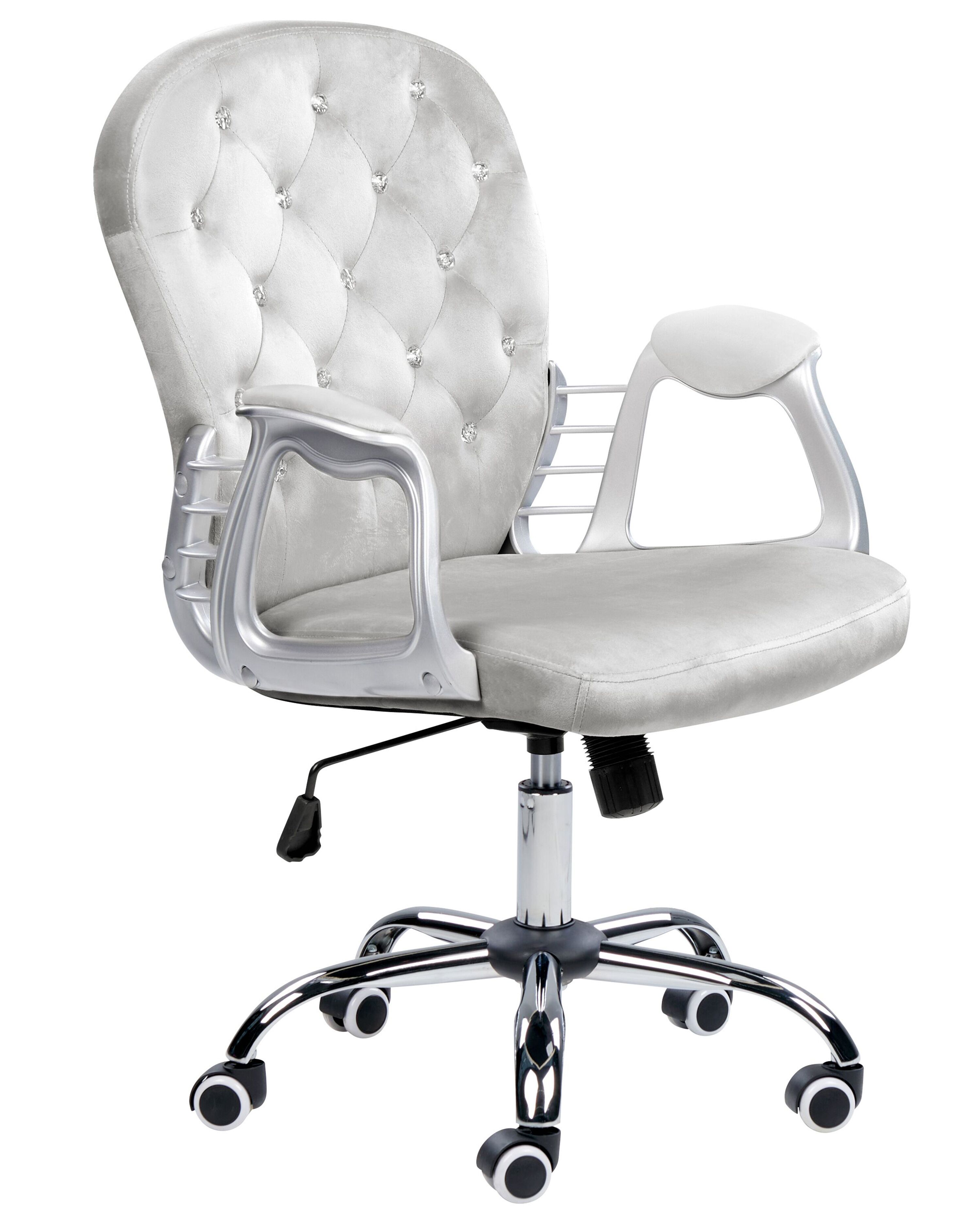 Desk Chair PRINCESS Velvet Light Grey