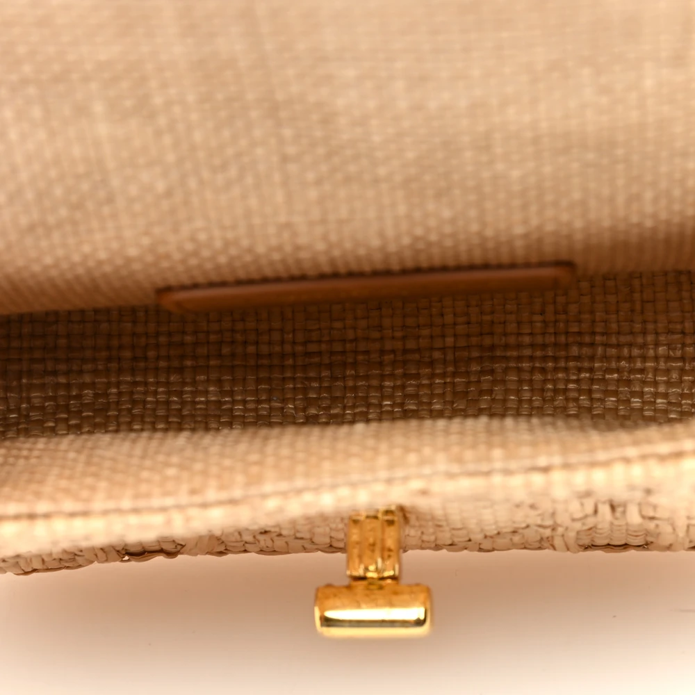 Dior Natural Raffia Macro Cannage Micro Caro Bag Gold Hardware Replica1:1High-quality replica