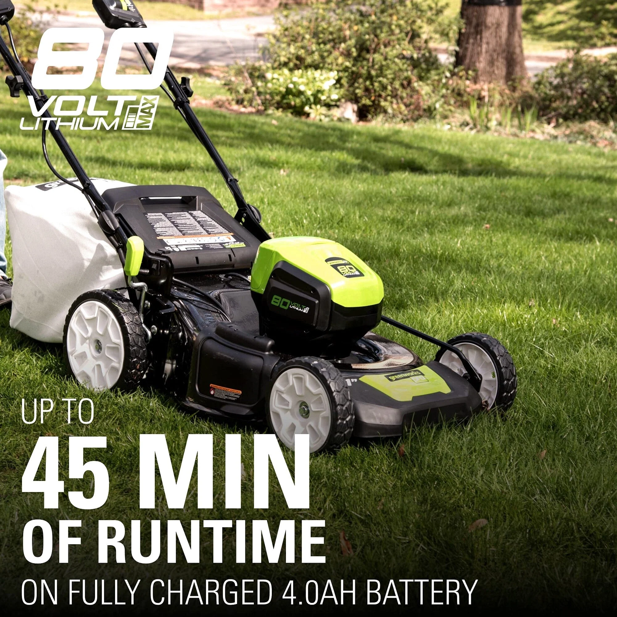 Greenworks 80V Cordless 21 in Self-Propelled Brushless Lawn Mower - Image 6 Greenworks 80V Cordless 21 in Self-Propelled Brushless Lawn Mower - Image 6