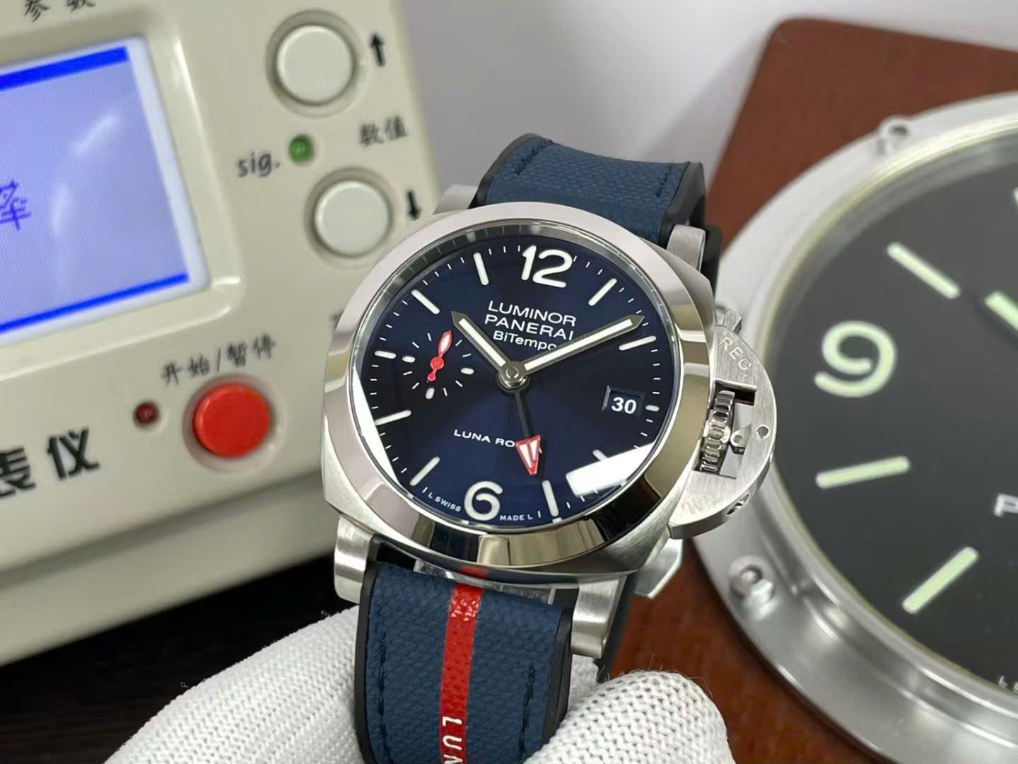 Panerai Imitation Watches Luminor Quaranta BiTempo Luna Rossa PAM1404 Rubbers Strap VSF 40mm - Top club