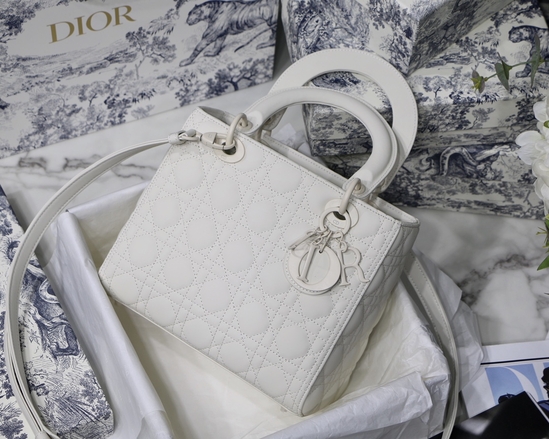 Medium Lady Bag  Black/White/Beige/Grey For Women 9.5in/24cm M0565ONGE_M9001:1High-quality replica