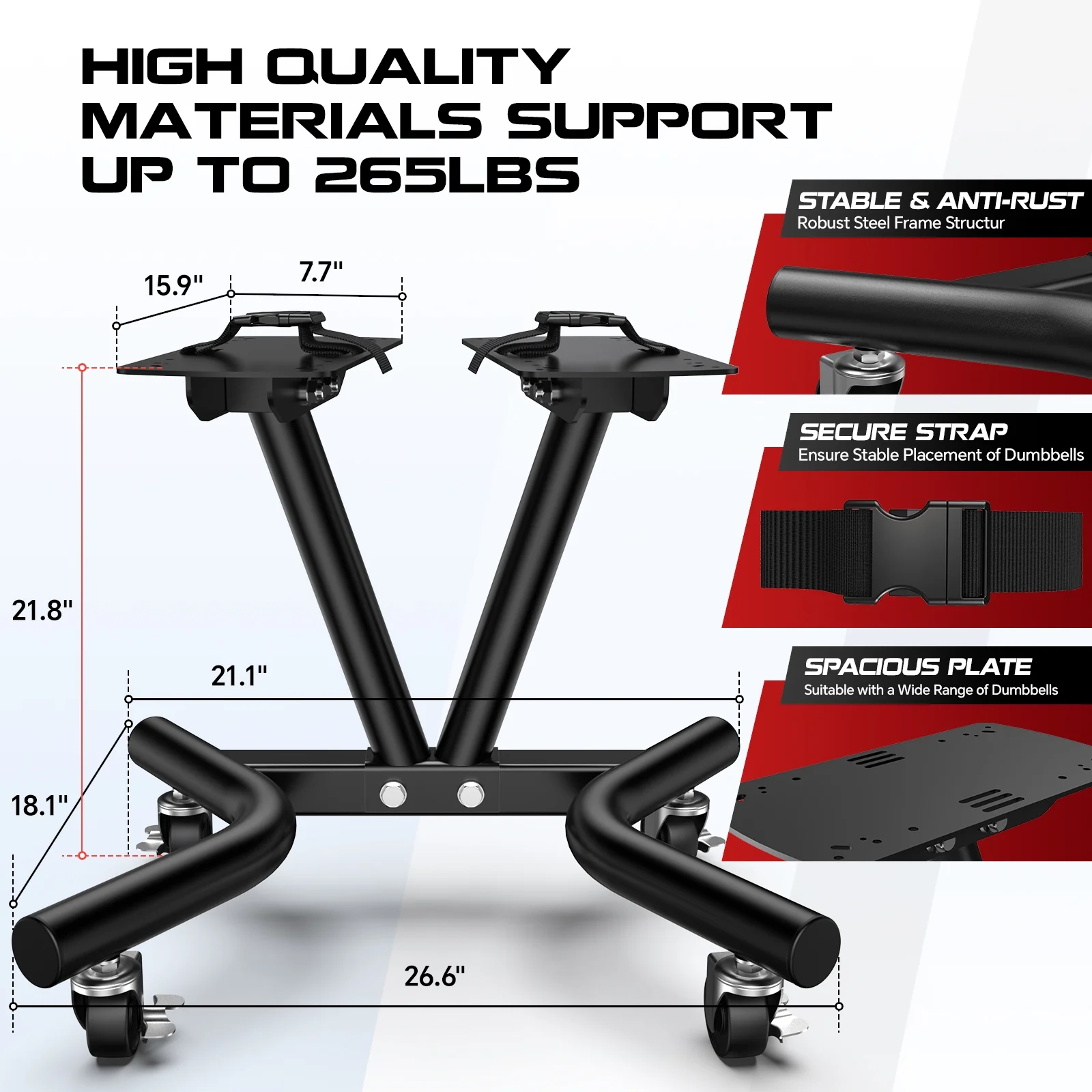 (1 Pair) LNOW 50lbs Quick Select Adjustable Dumbbells for Home Gym 5 in 1 Free Weights 5/10/15/20/25lb/50lb Dumbbell with Anti-Slip Handle, Suitable for Home Gym Exercise Equipment - Image 28