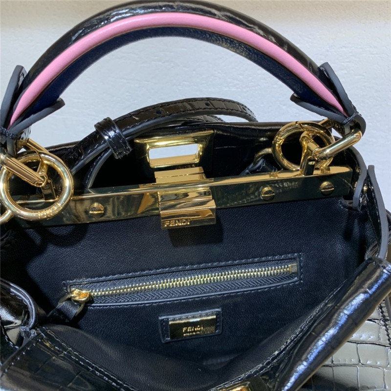 Fendi Peekaboo Mini Leather Tote - Replicaclubs