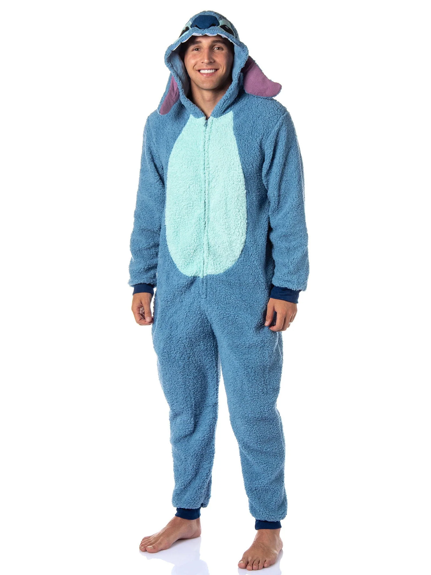 Disney Lilo And Stitch Adult Unisex Stitch Costume Sherpa Fleece One Piece Pajama Union Suit - Image 7 Disney Lilo And Stitch Adult Unisex Stitch Costume Sherpa Fleece One Piece Pajama Union Suit - Image 7