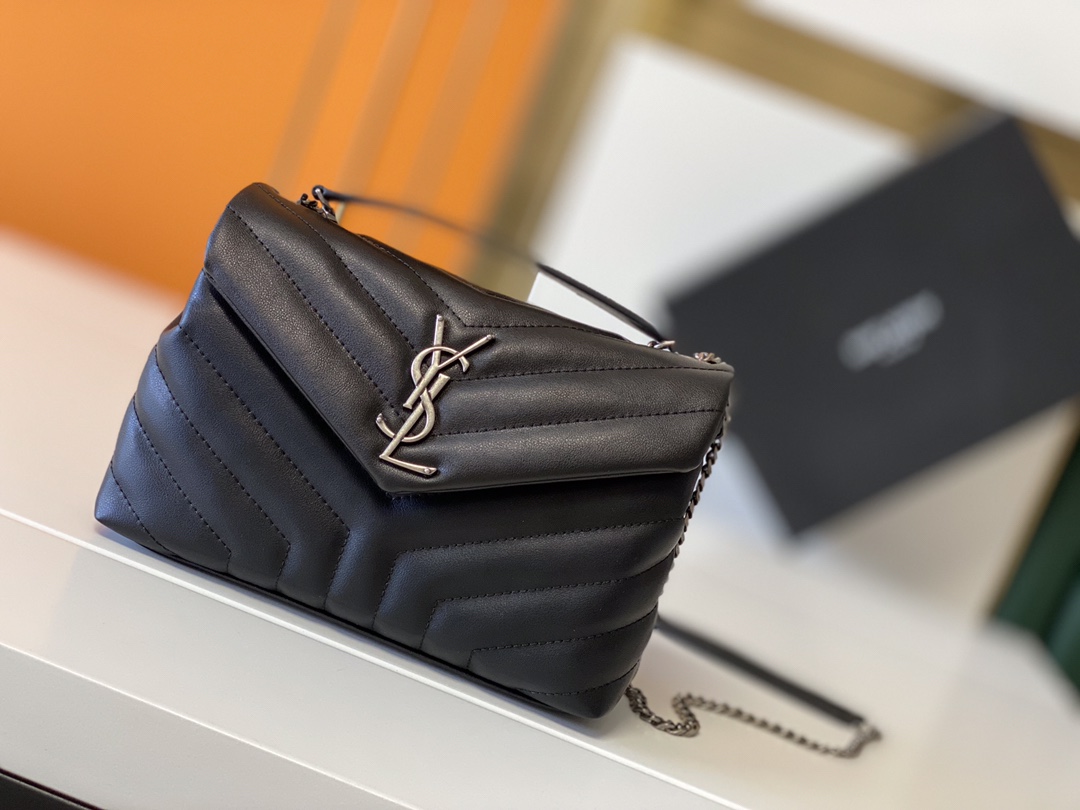 Replica Ysl Loulou Small Bag In Matelasse Y Leather- Black/Beige/Red1:1High-quality replica
