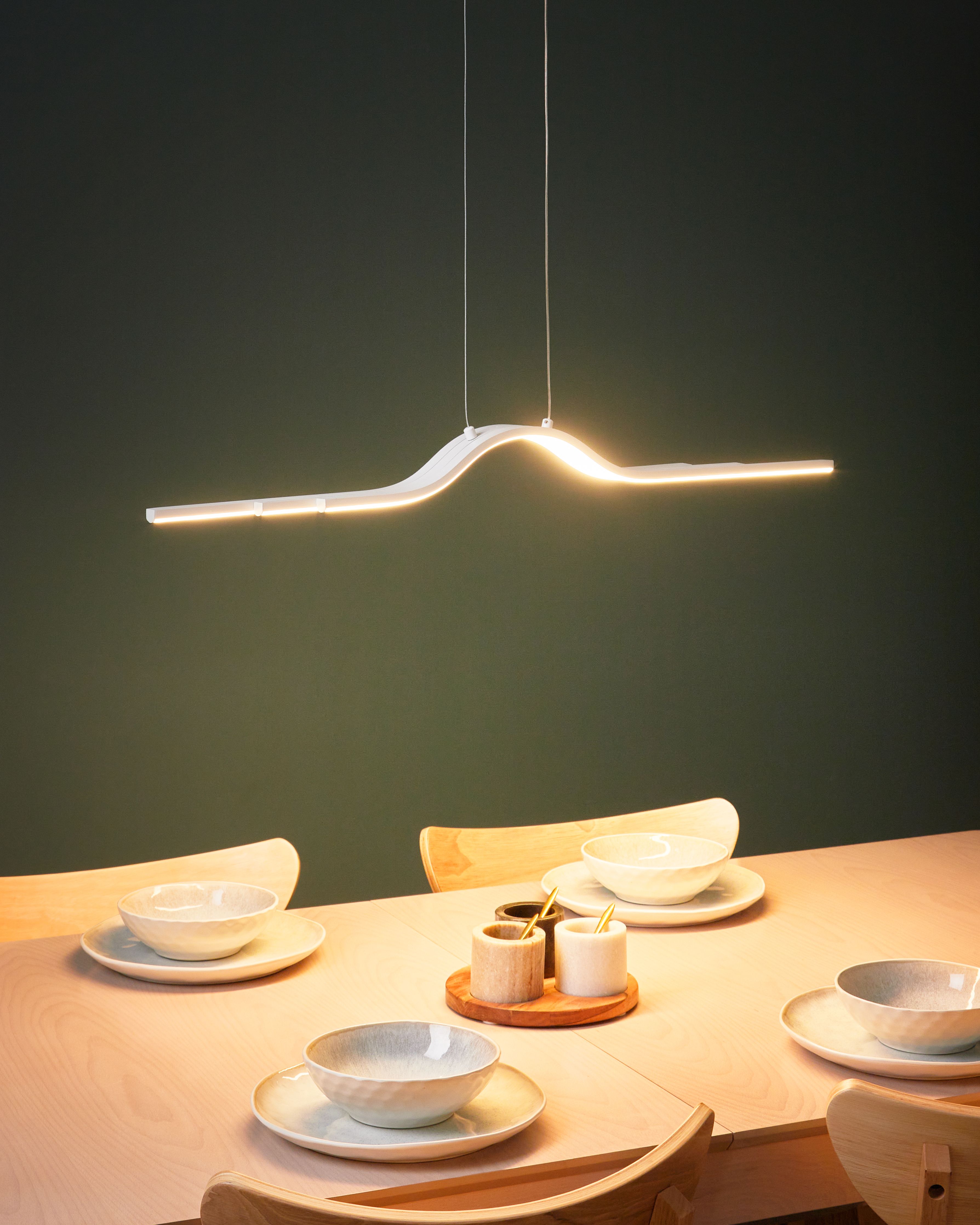 LED Pendant Lamp HONGU with Dimmer Metal White