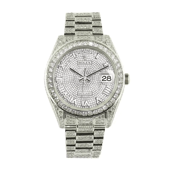 Datejust Iced Out Roman Replica - Elite Watch Atelier