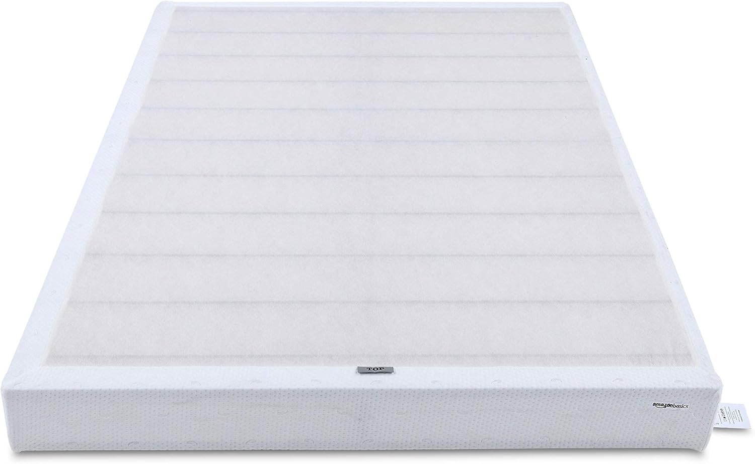 Amazon Basics Smart Box Spring Bed Base, 9-Inch Height Mattress Foundation, Tool-Free Easy Assembly, Strong Support, Queen, 79