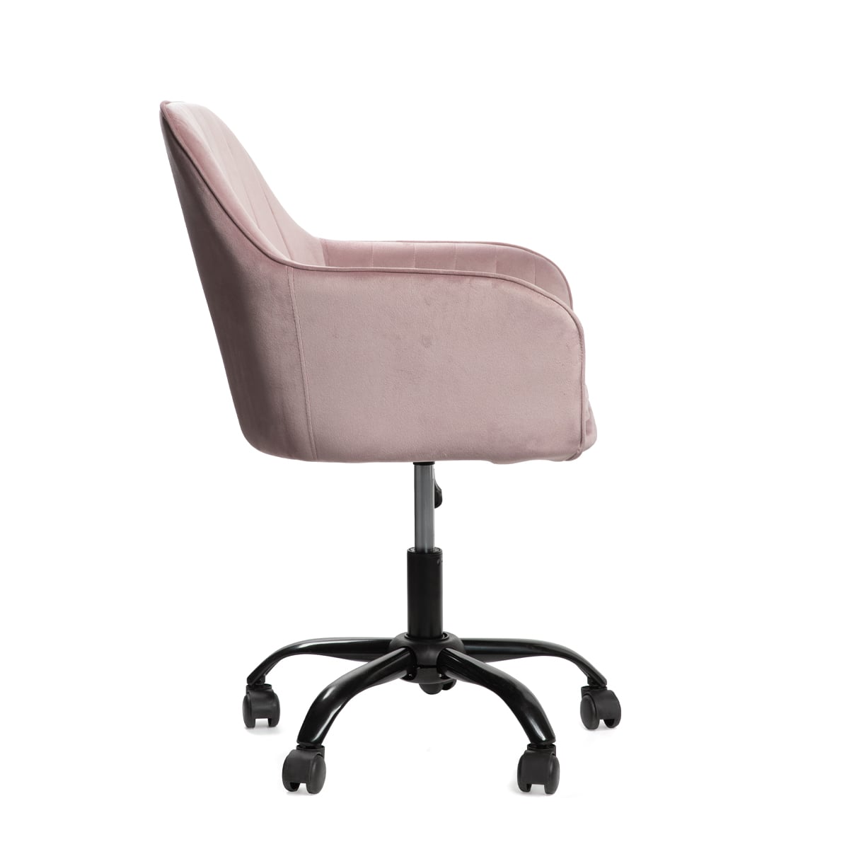 Fotel TEILL welurowy obrotowy szary 56x58x81-91 cm