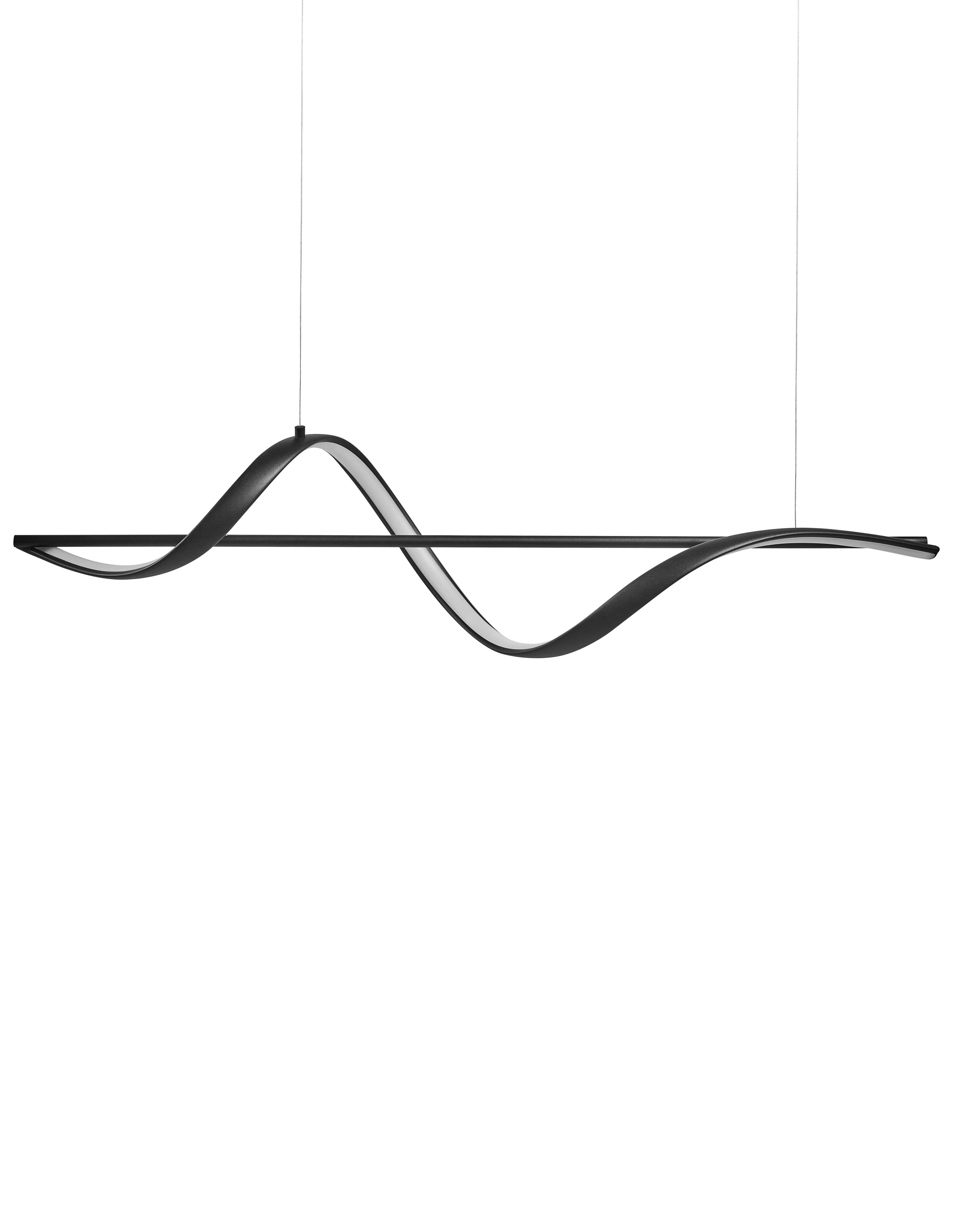 LED Pendant Lamp KHUTTI with Remote with Dimmer Metal Black