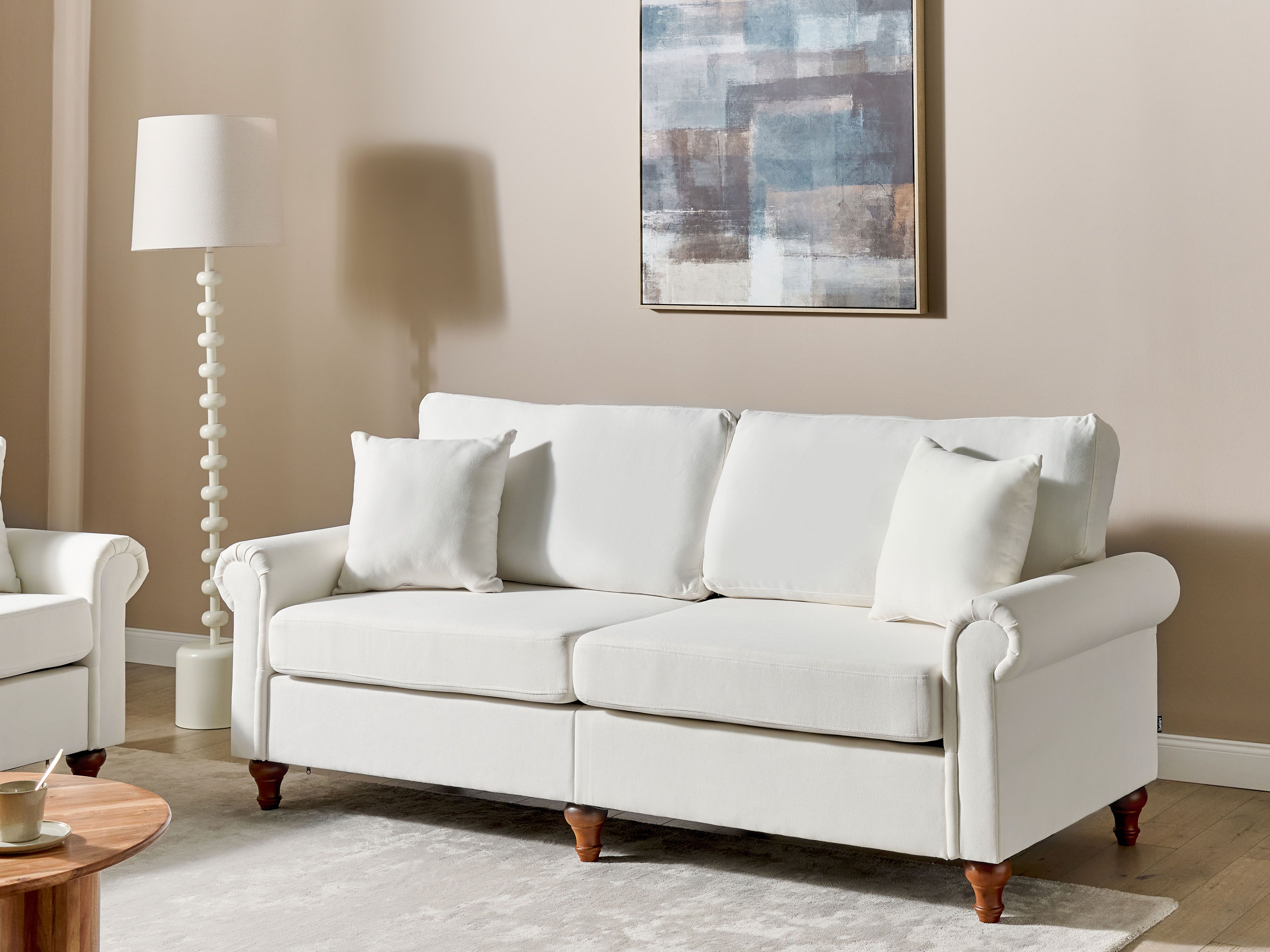 Sofa 3 Seater GINNERUP Fabric Off-White