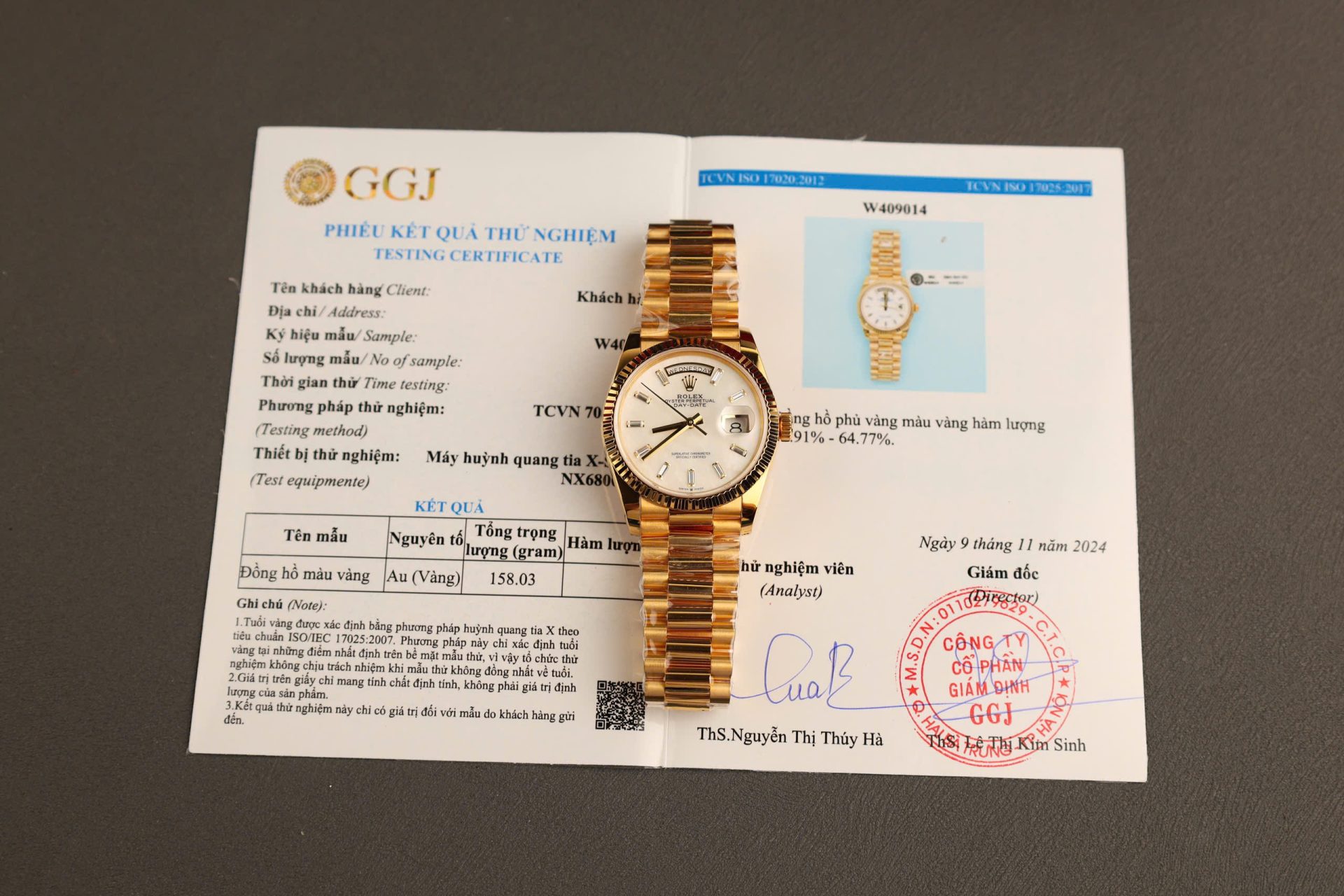 Rolex Day-Date Replica Watch Dial Mother Of Pearl Custom Gold Wrapped 36mm - Elite Watch Atelier