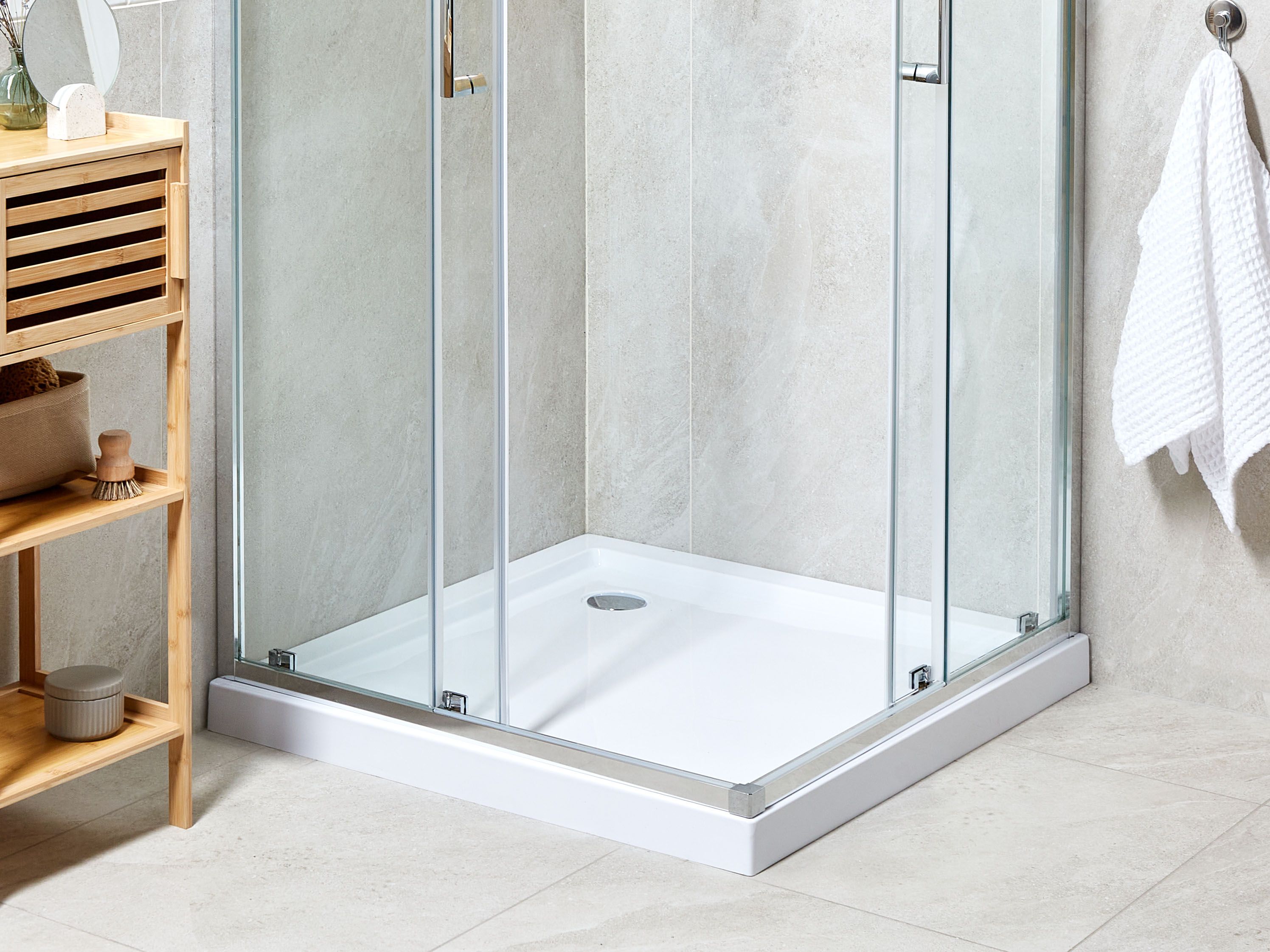 Shower Tray AMPAY 900 x 900 x 70 mm White
