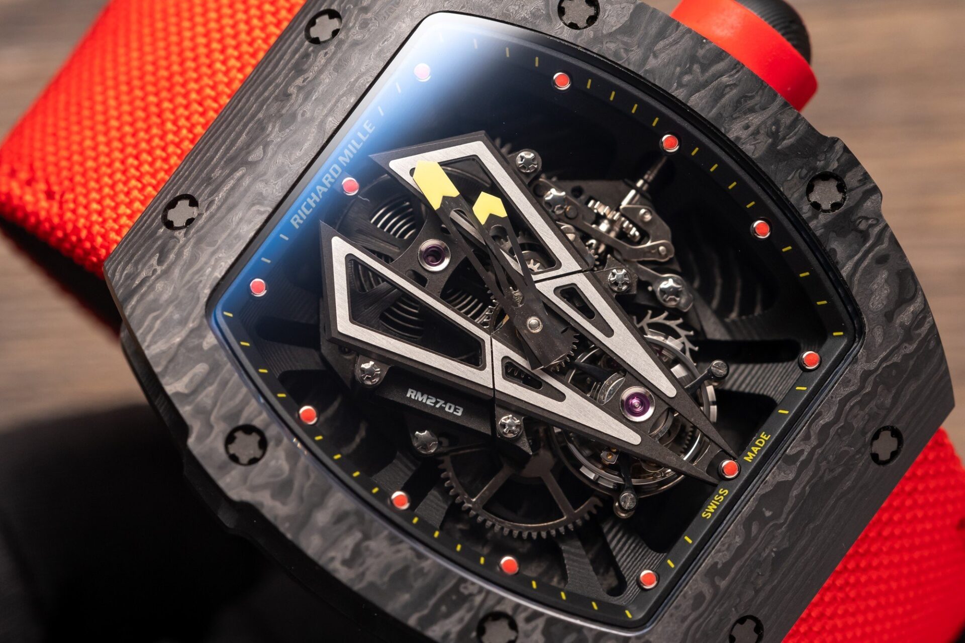 Richard Mille Replica Watch RM27-03 Tourbillon Rafael Nadal Carbon 44mm - Top club